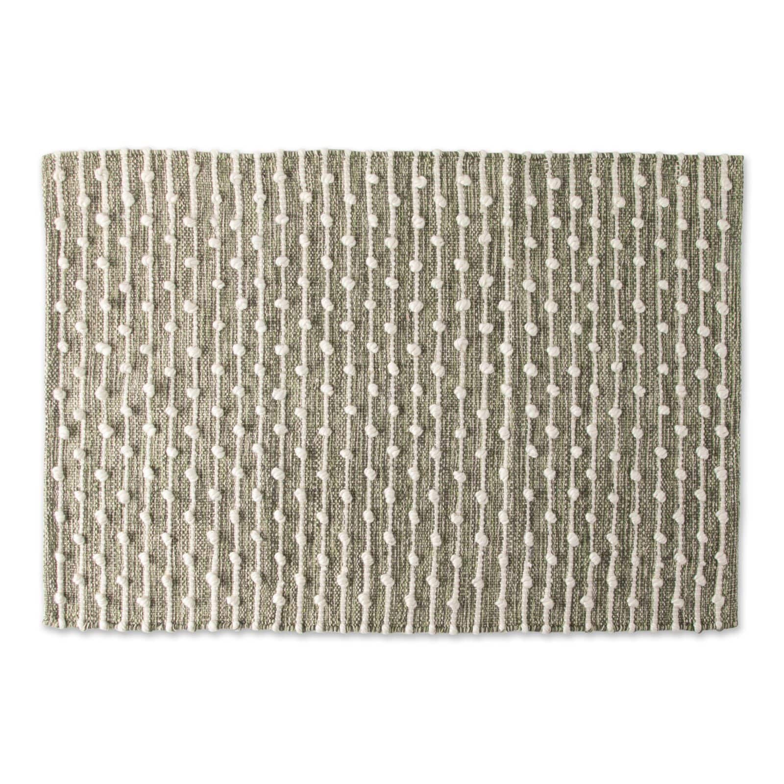 DII® Antique Green Recycled Cotton Loop Rug, 2ft. x 3ft.