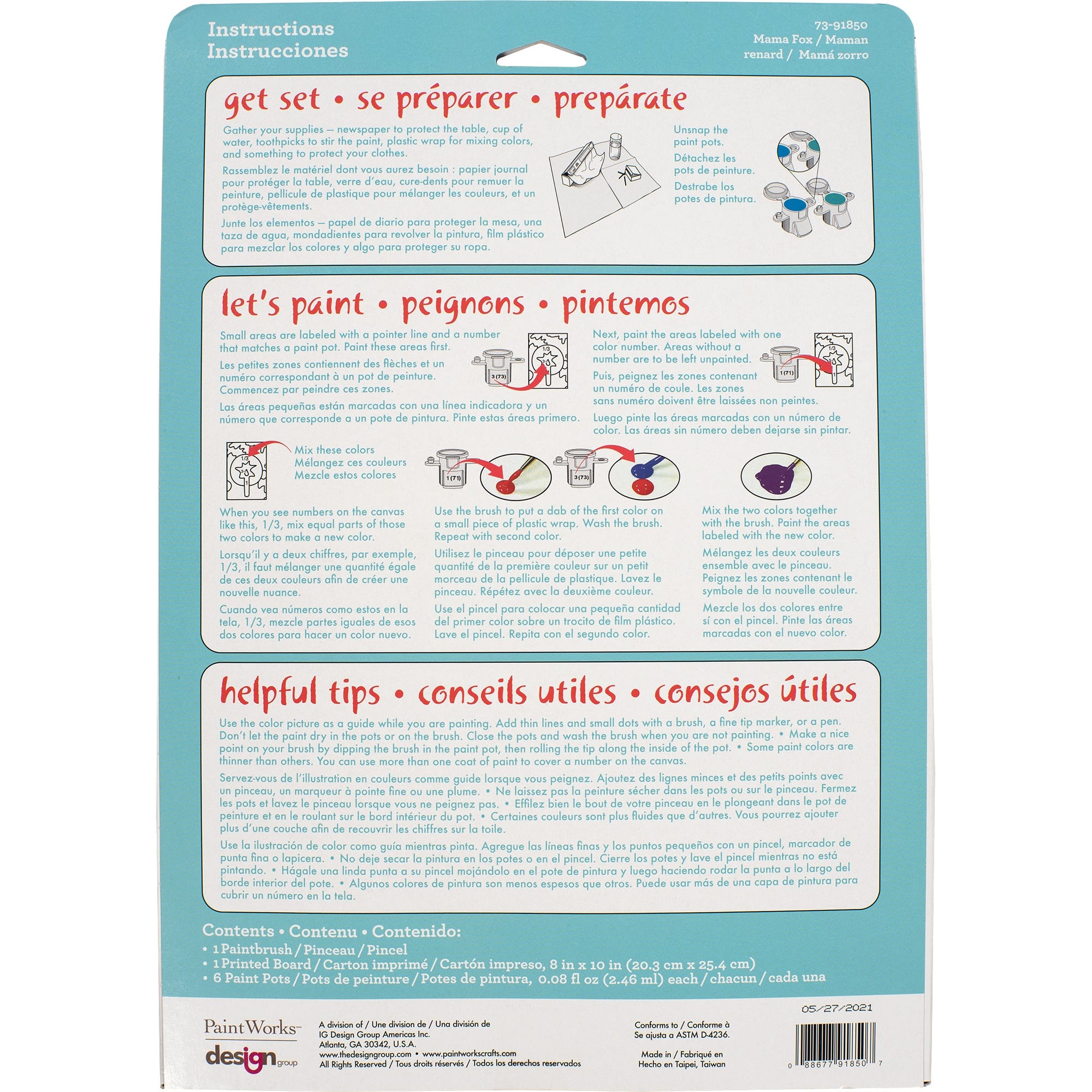 PaintWorks™ Mama Fox Paint by Number Kit