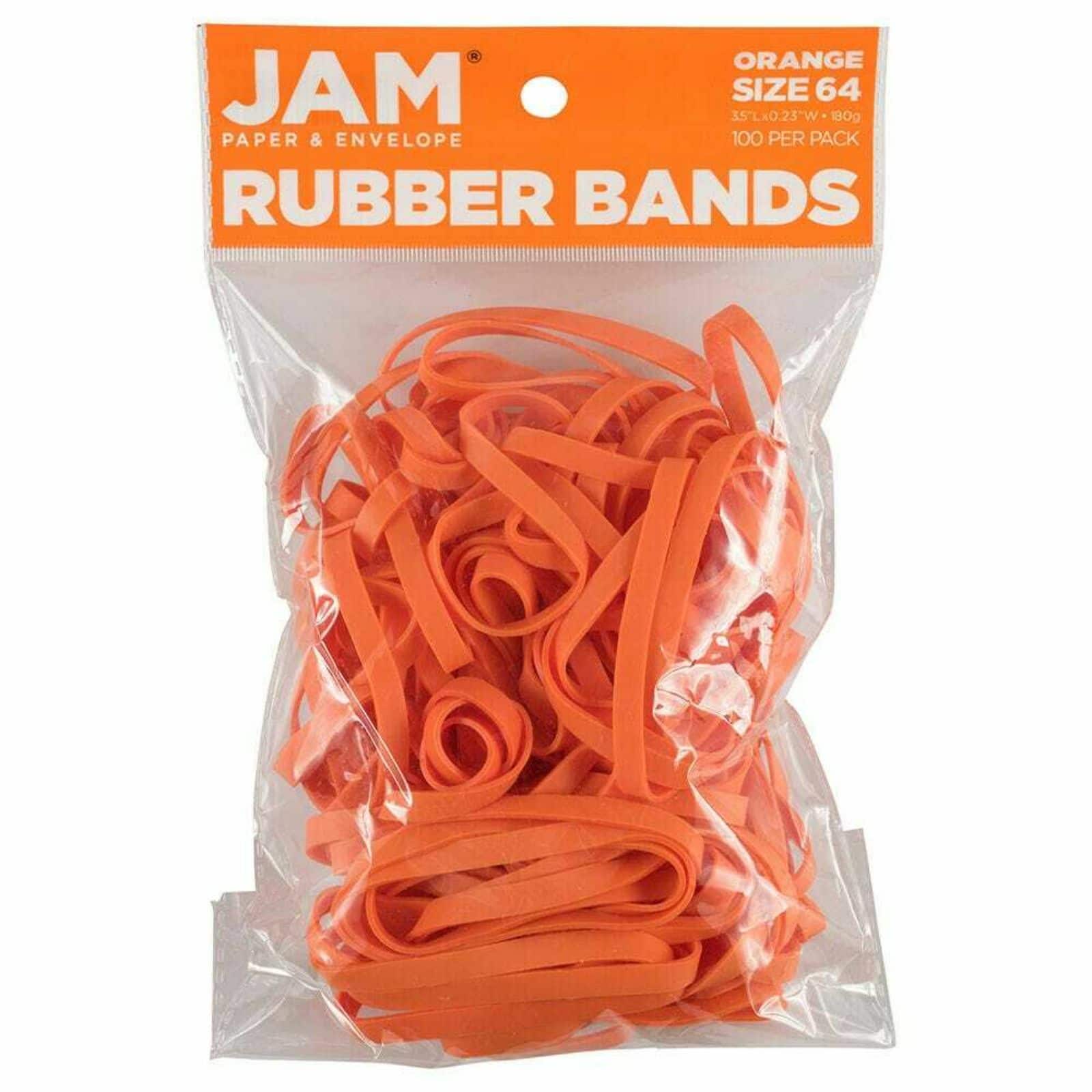 JAM Paper Size 64 Rubber Bands, 100ct.