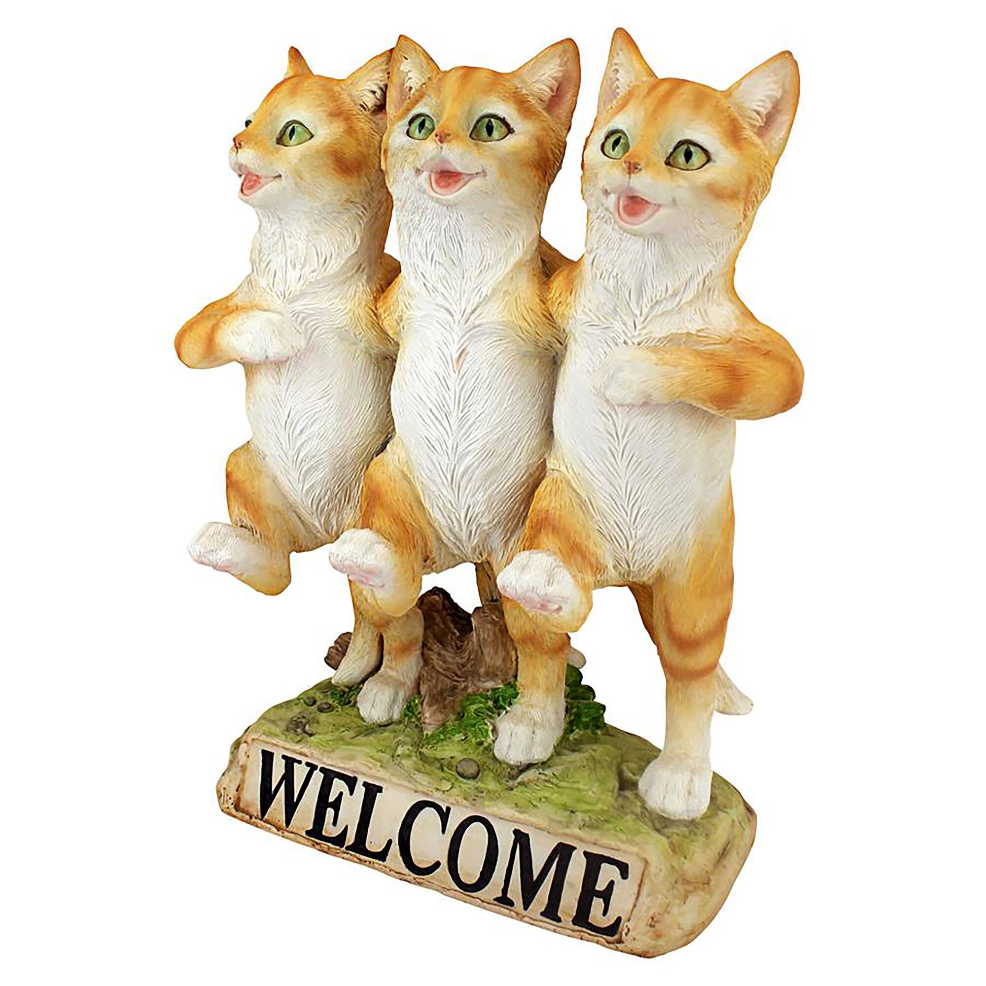 Design Toscano 10" Chorus Line of Cats Garden Welcome Statue