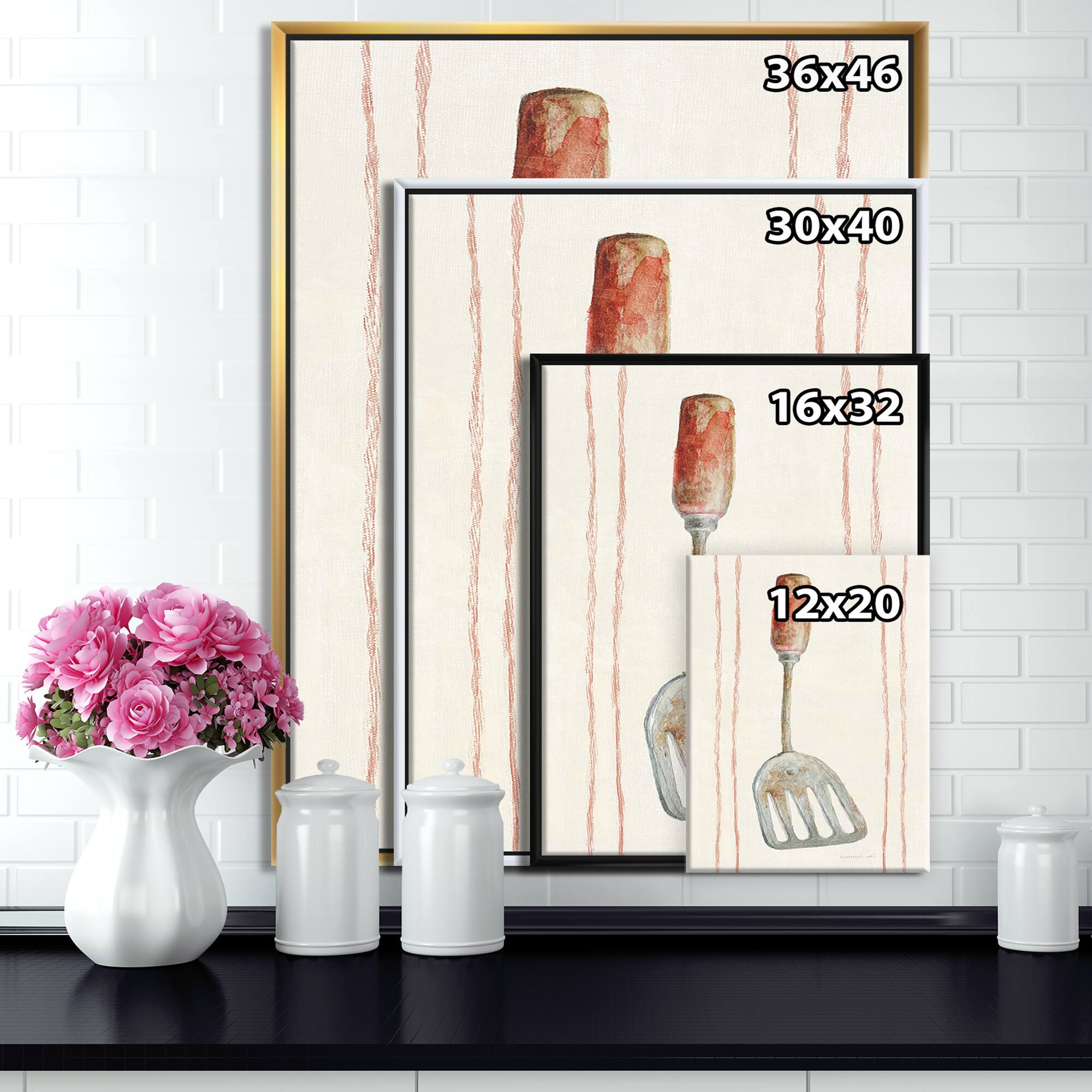 Designart - Farm Kitchen I - Kitchen Canvas in Gold Frame