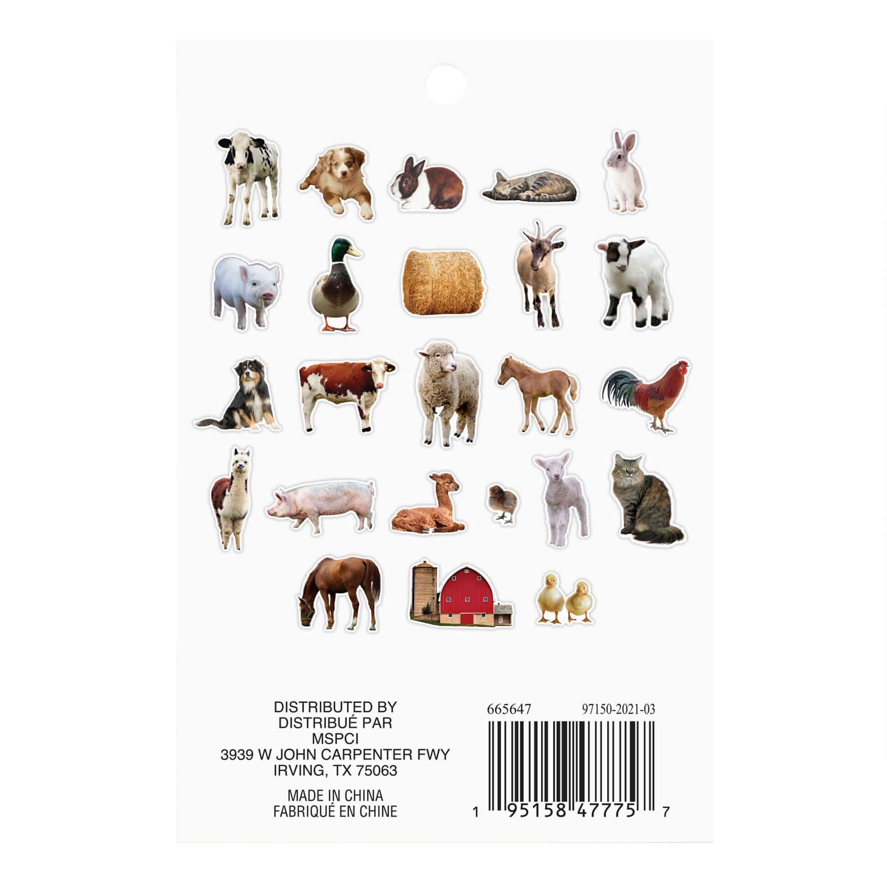 12 Pack: Barnyard Animals Die Cut Stickers by Recollections™