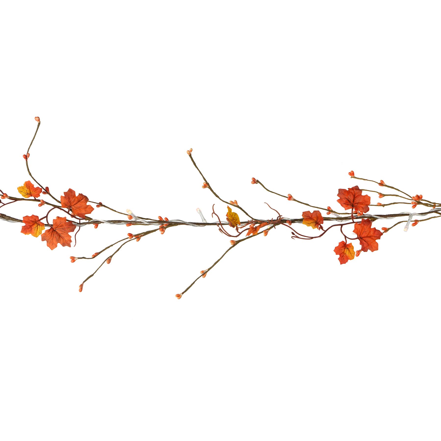 20ct. LED Warm White LED Red Leaf Garland String Lights by Ashland&#xAE;