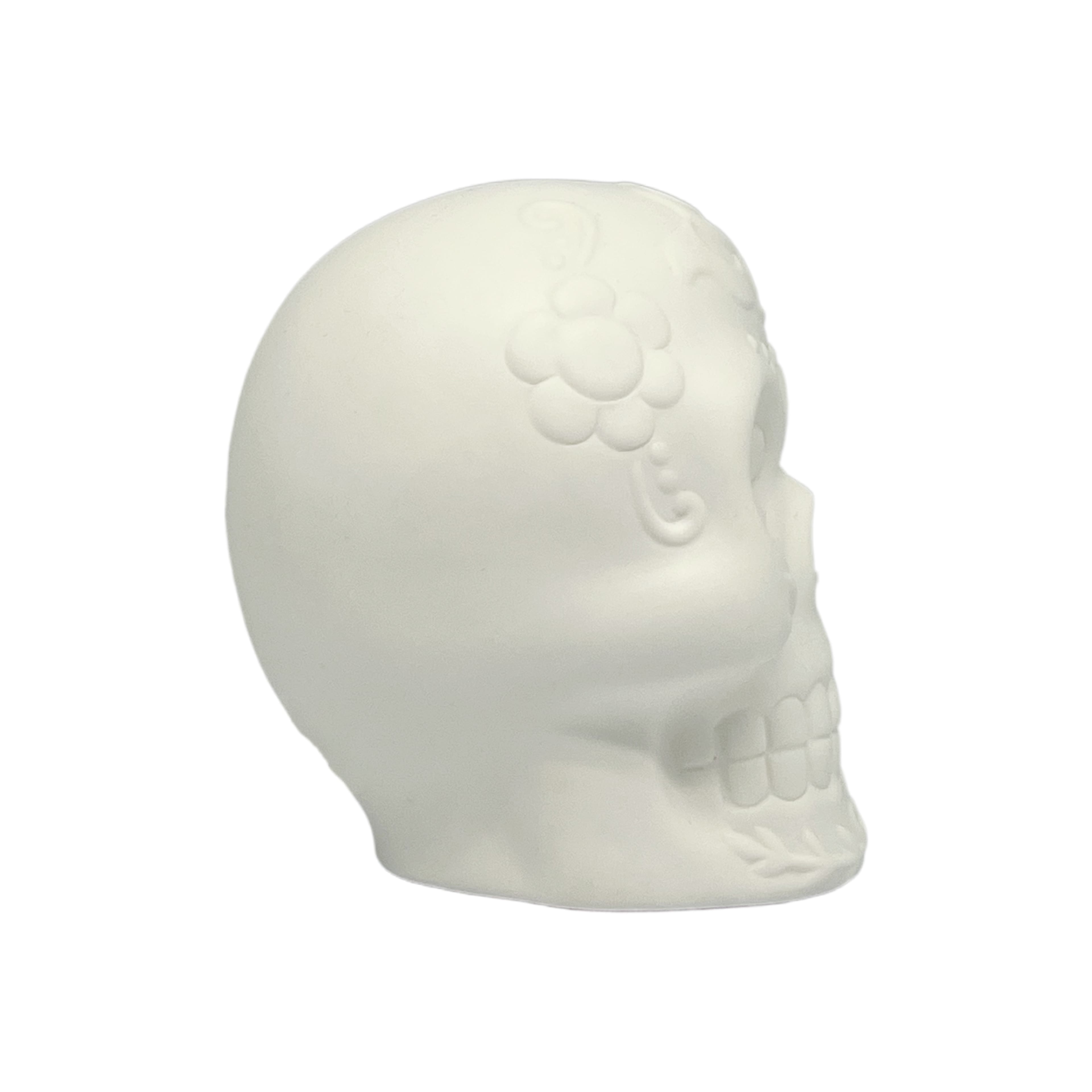4.5" DIY LED Sugar Skull Ceramic Décor by Ashland®