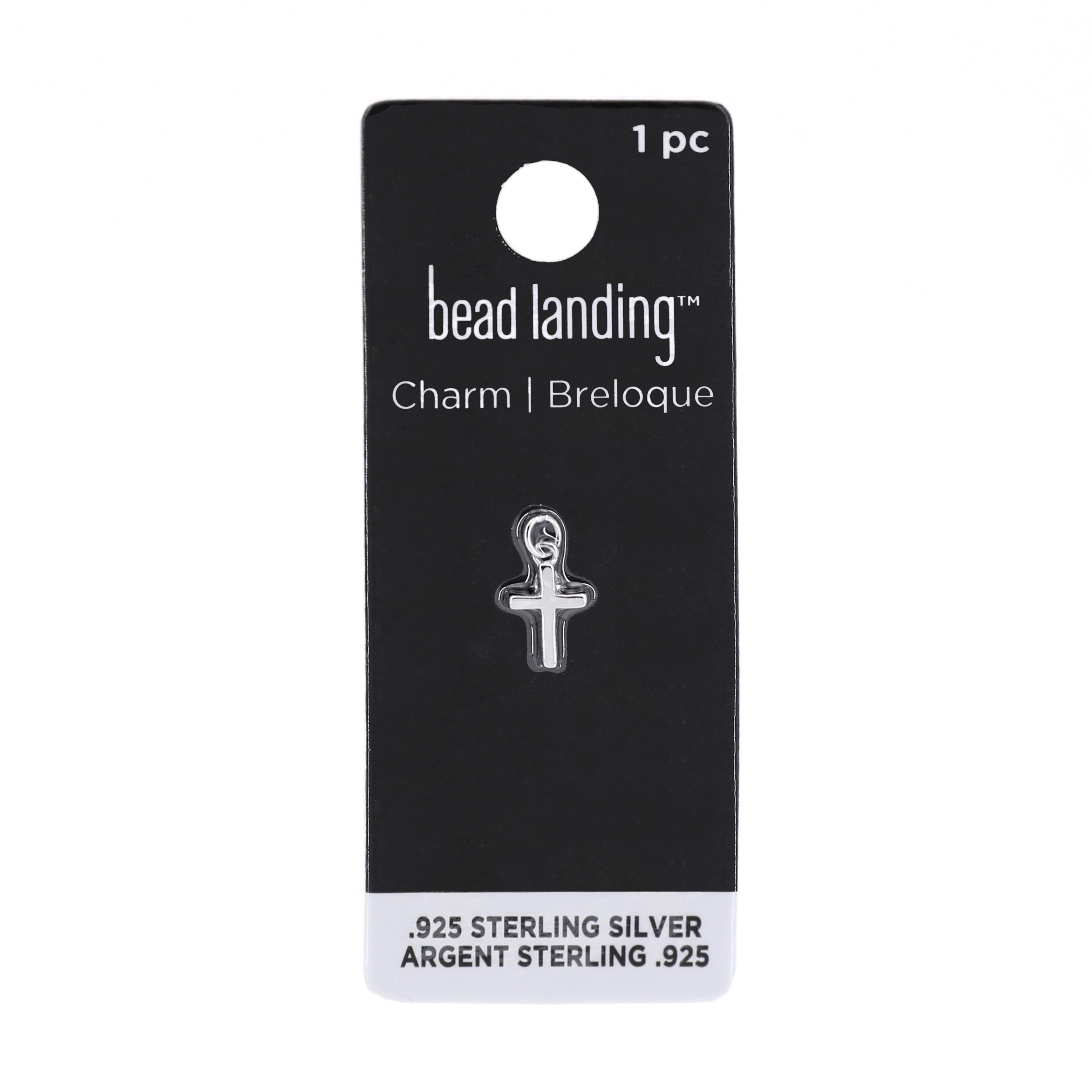12 Pack: Sterling Silver Cross Icon Charm by Bead Landing™