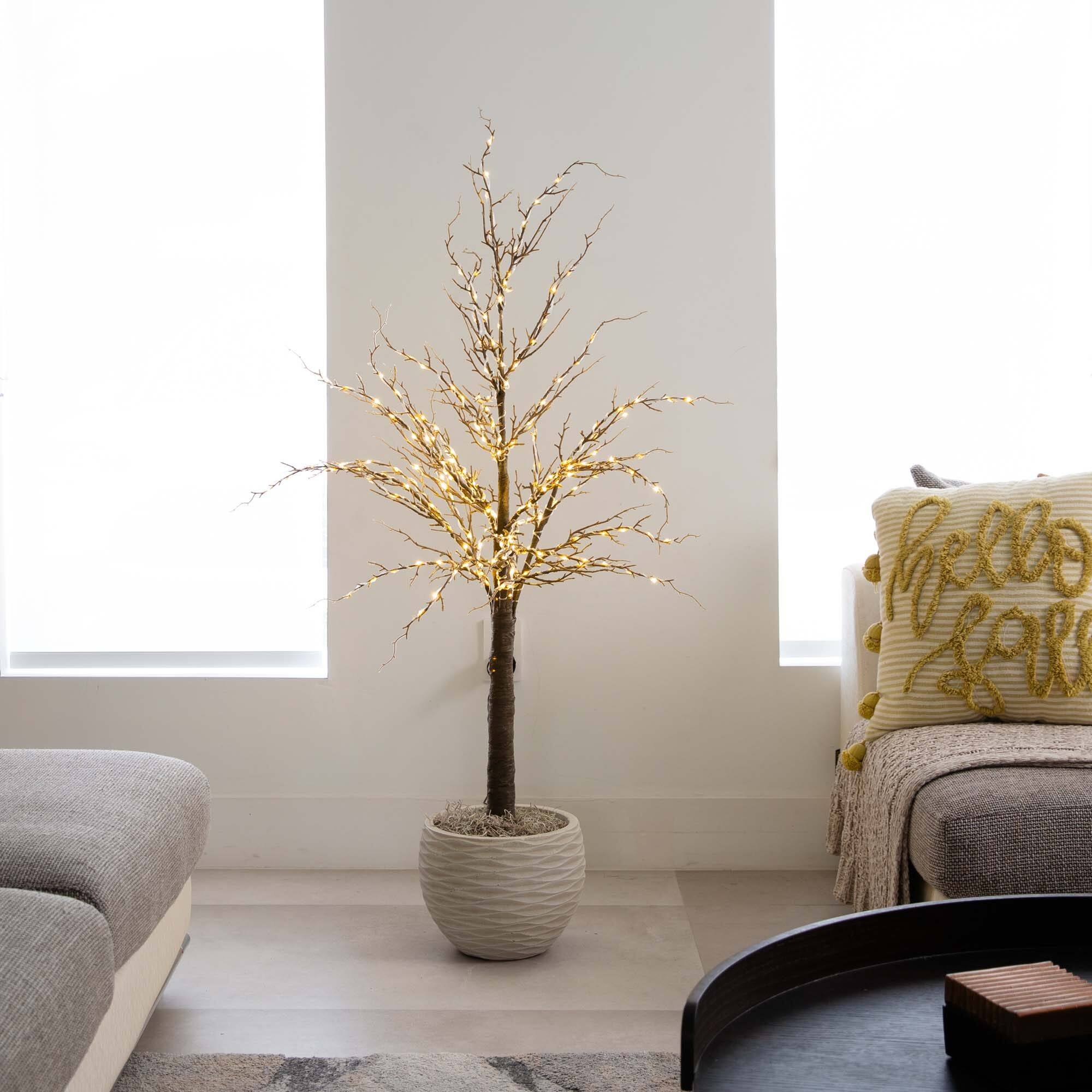 4ft. Pre-Lit LED Twig Tree