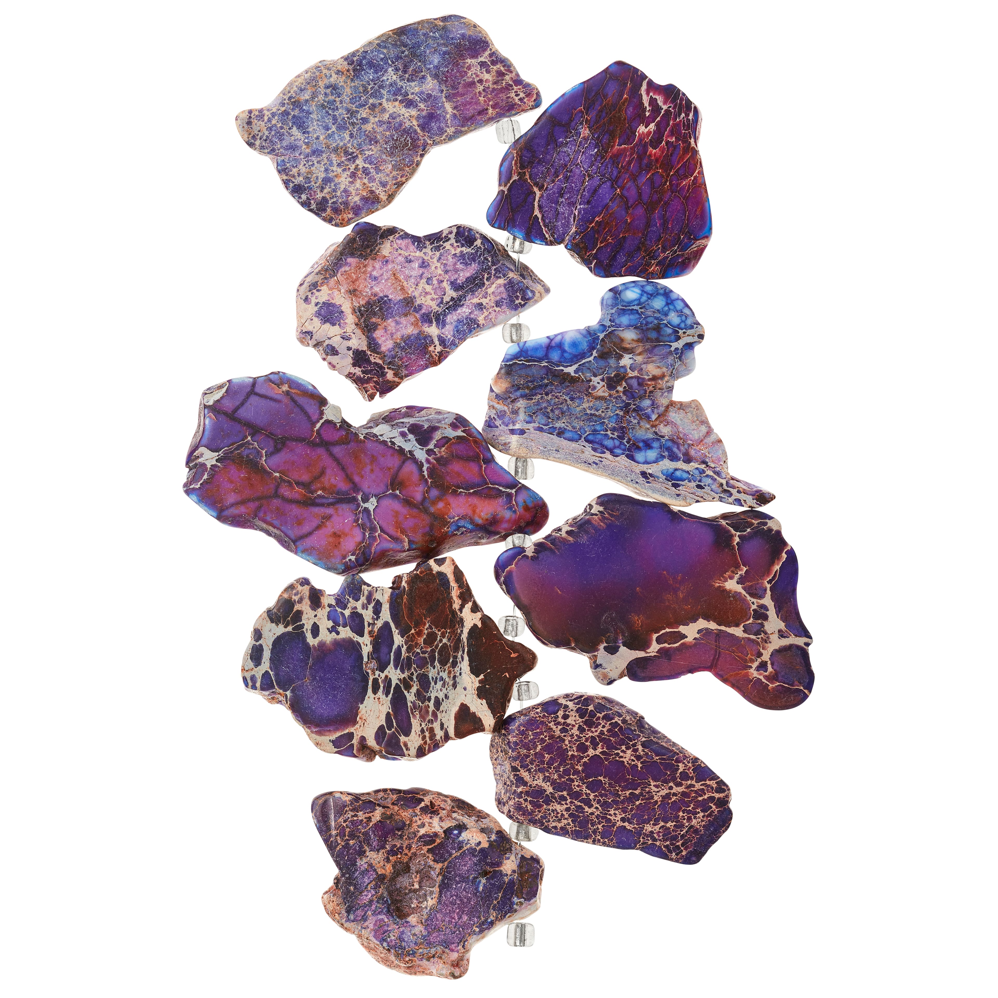 Brown & Purple Jasper Nugget Beads by Bead Landing™