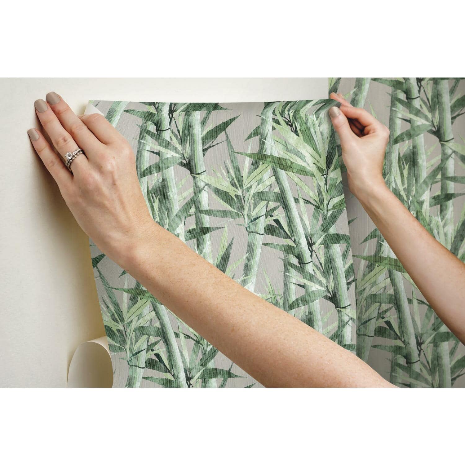 RoomMates Lucky Bamboo Peel & Stick Wallpaper
