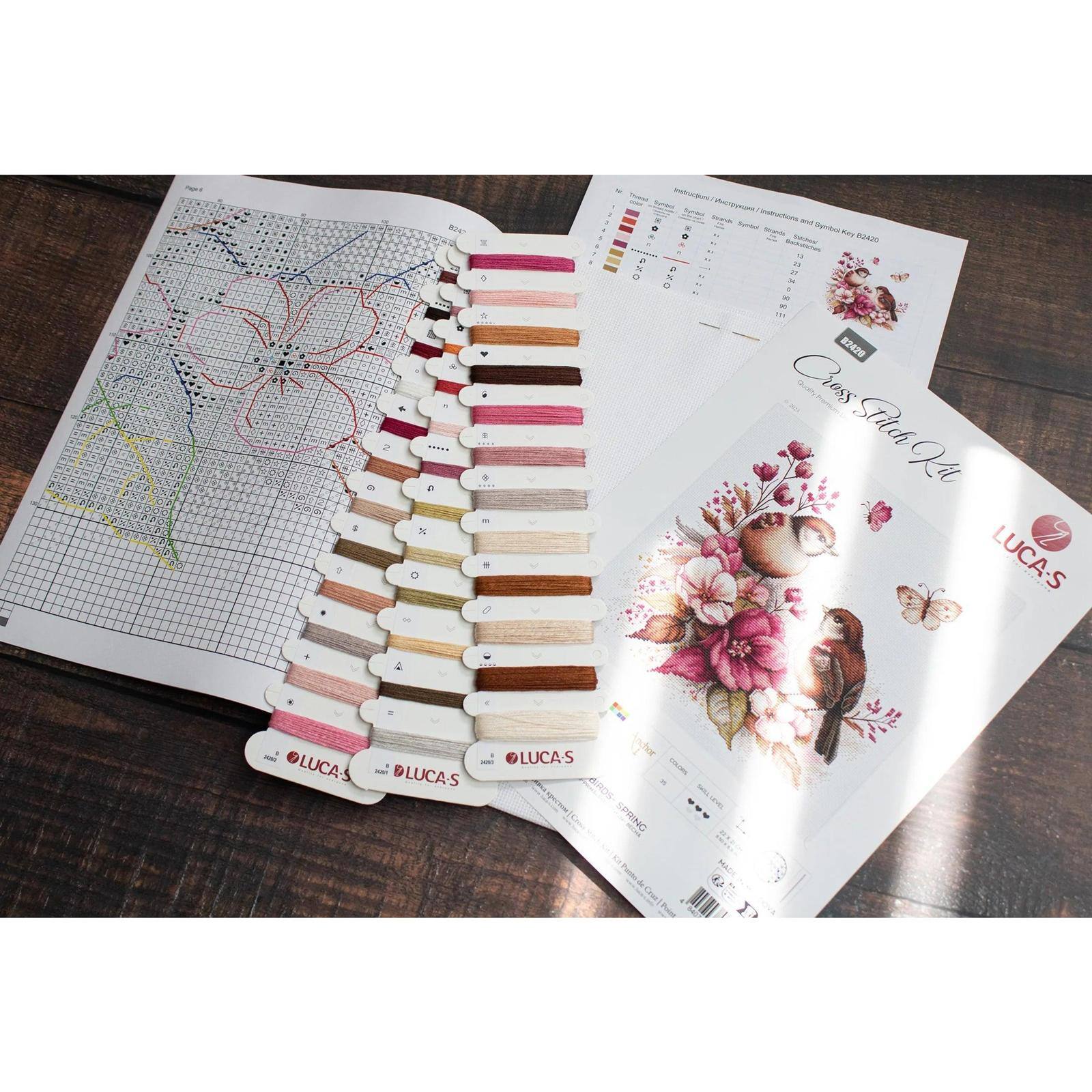 Luca-S The Birds - Spring Counted Cross Stitch Kit