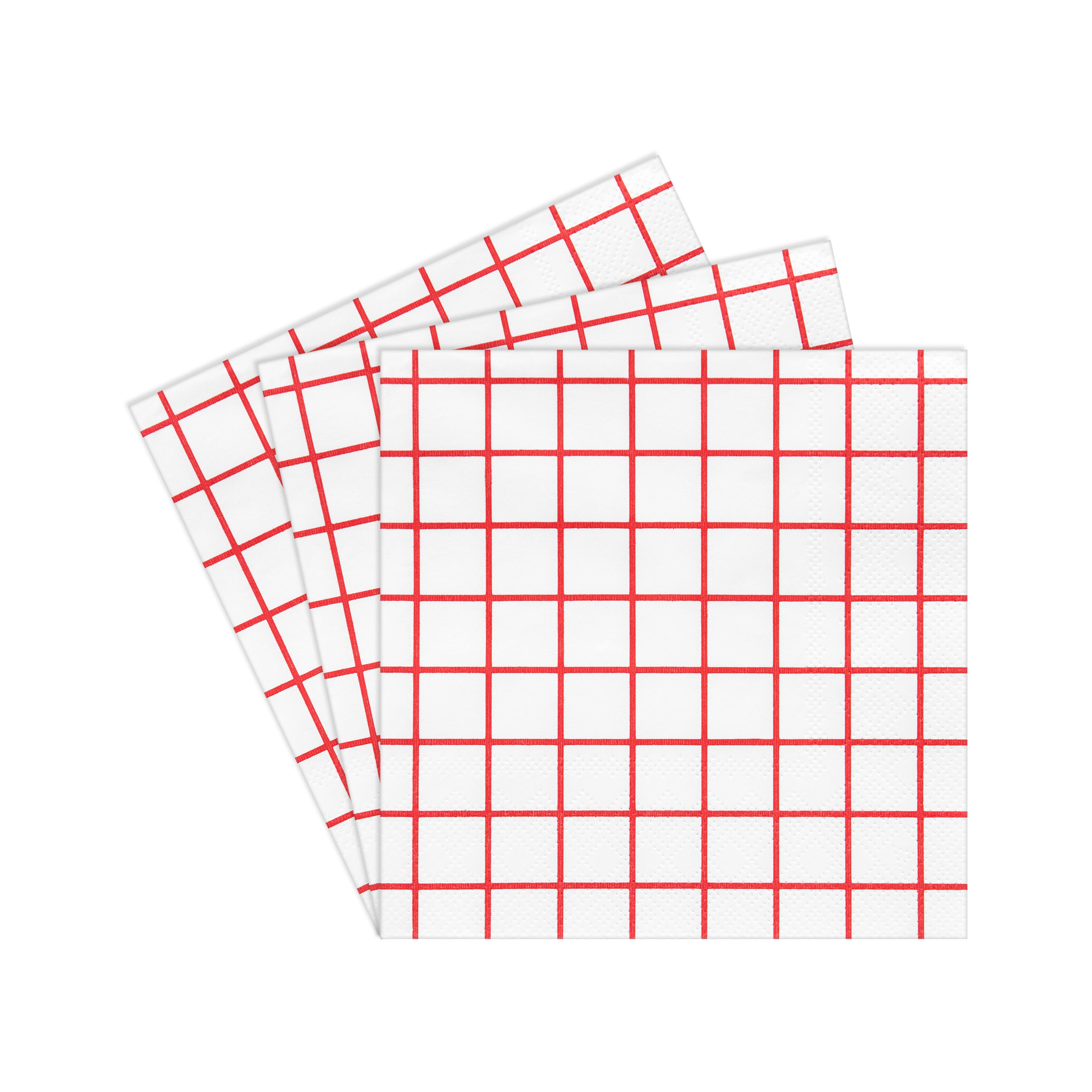 Grid Paper Beverage Napkins by Celebrate It&#x2122;, 20ct.
