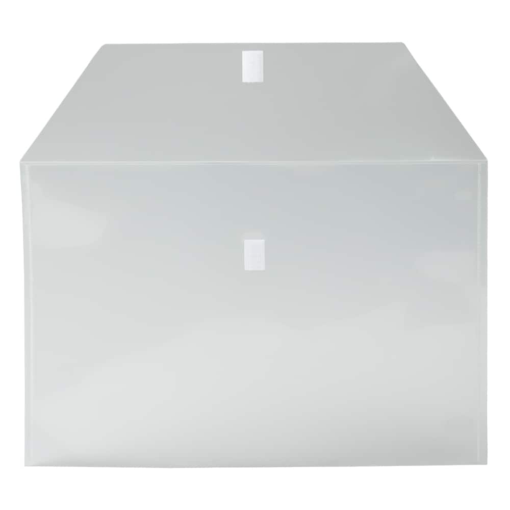 JAM Paper 12" x 18" Clear Plastic Hook & Loop Closure Envelopes, 12ct.