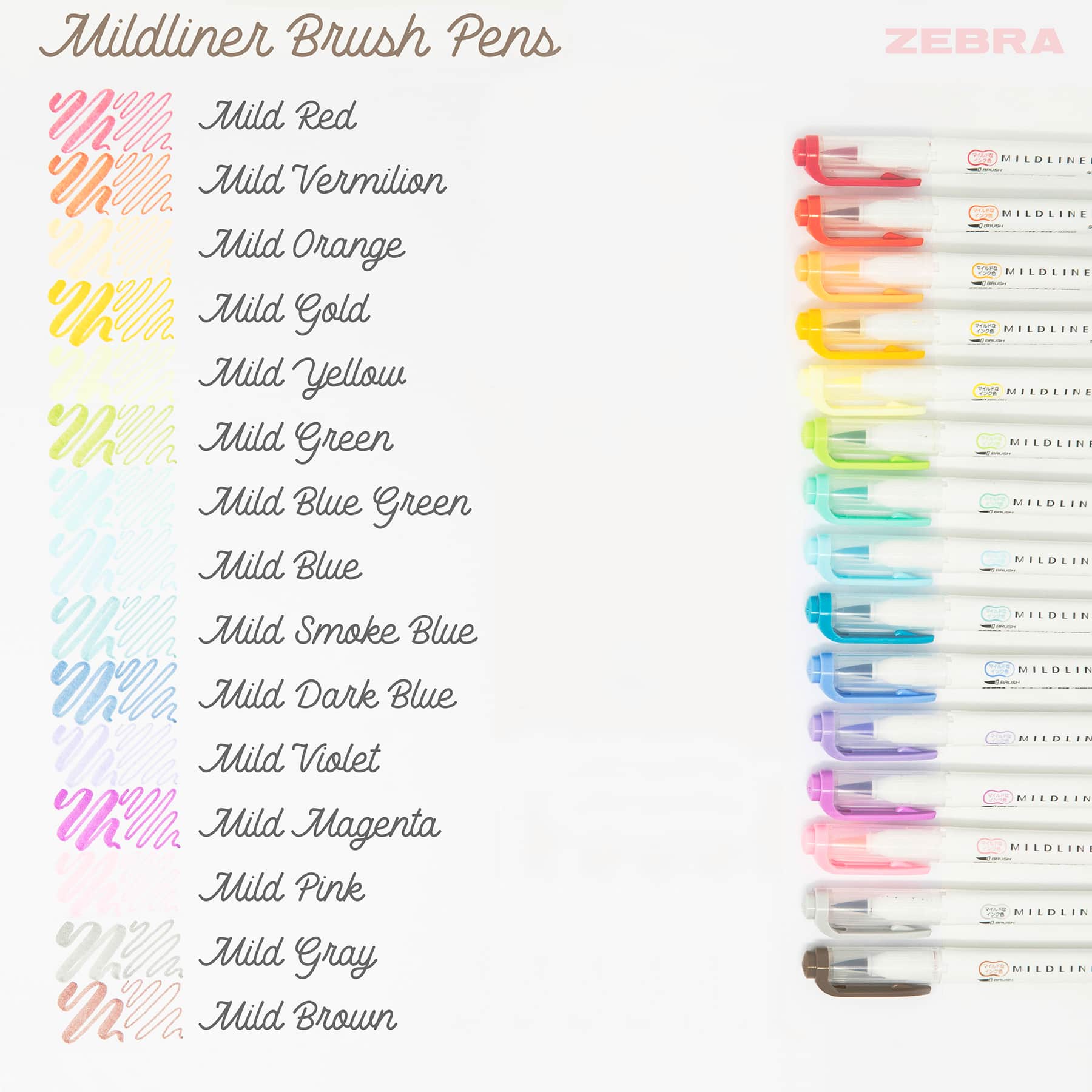 Zebra Mildliner&#x2122; Double Ended Brush Pen