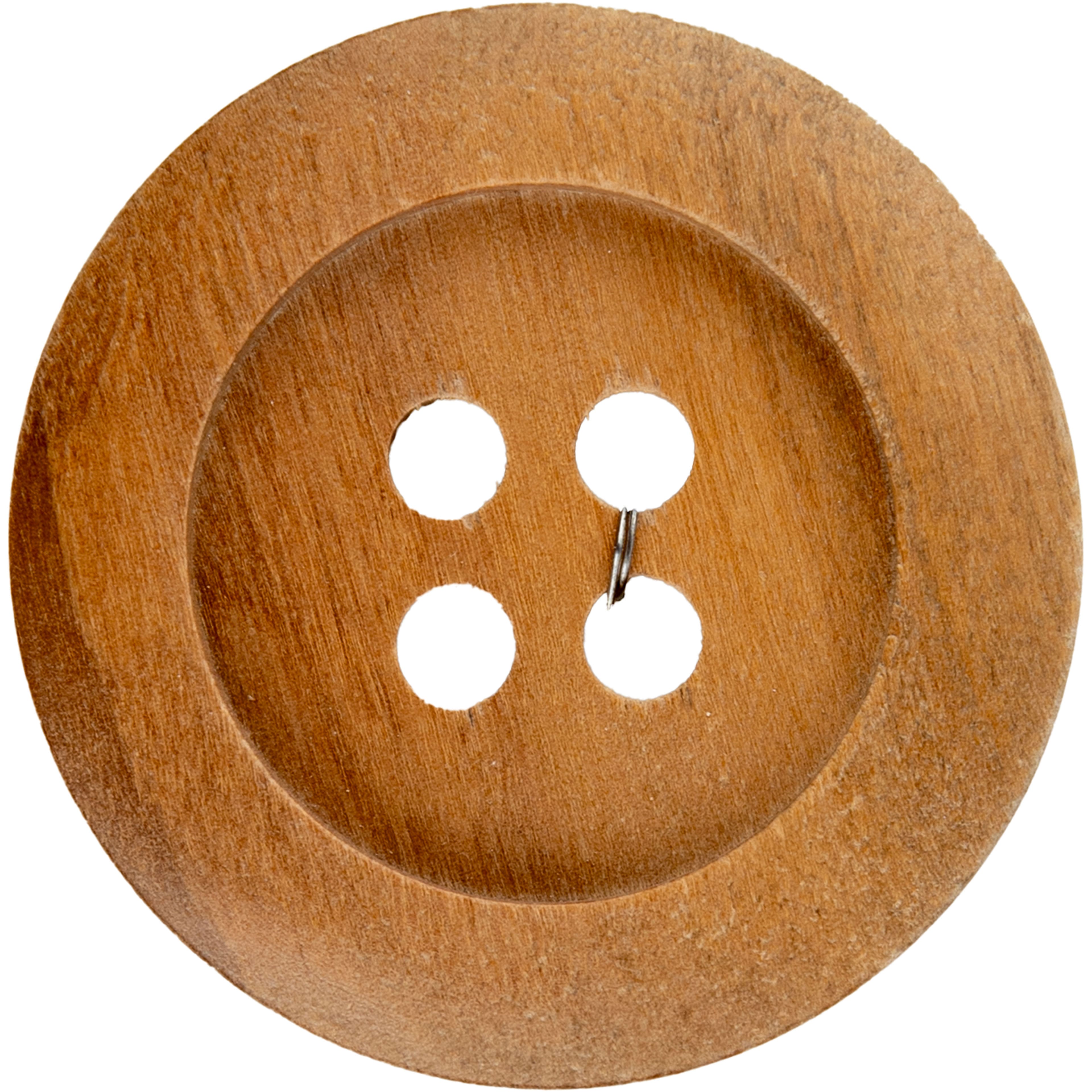 LaMode 2&#x22; Brown Wood 4-Hole Button