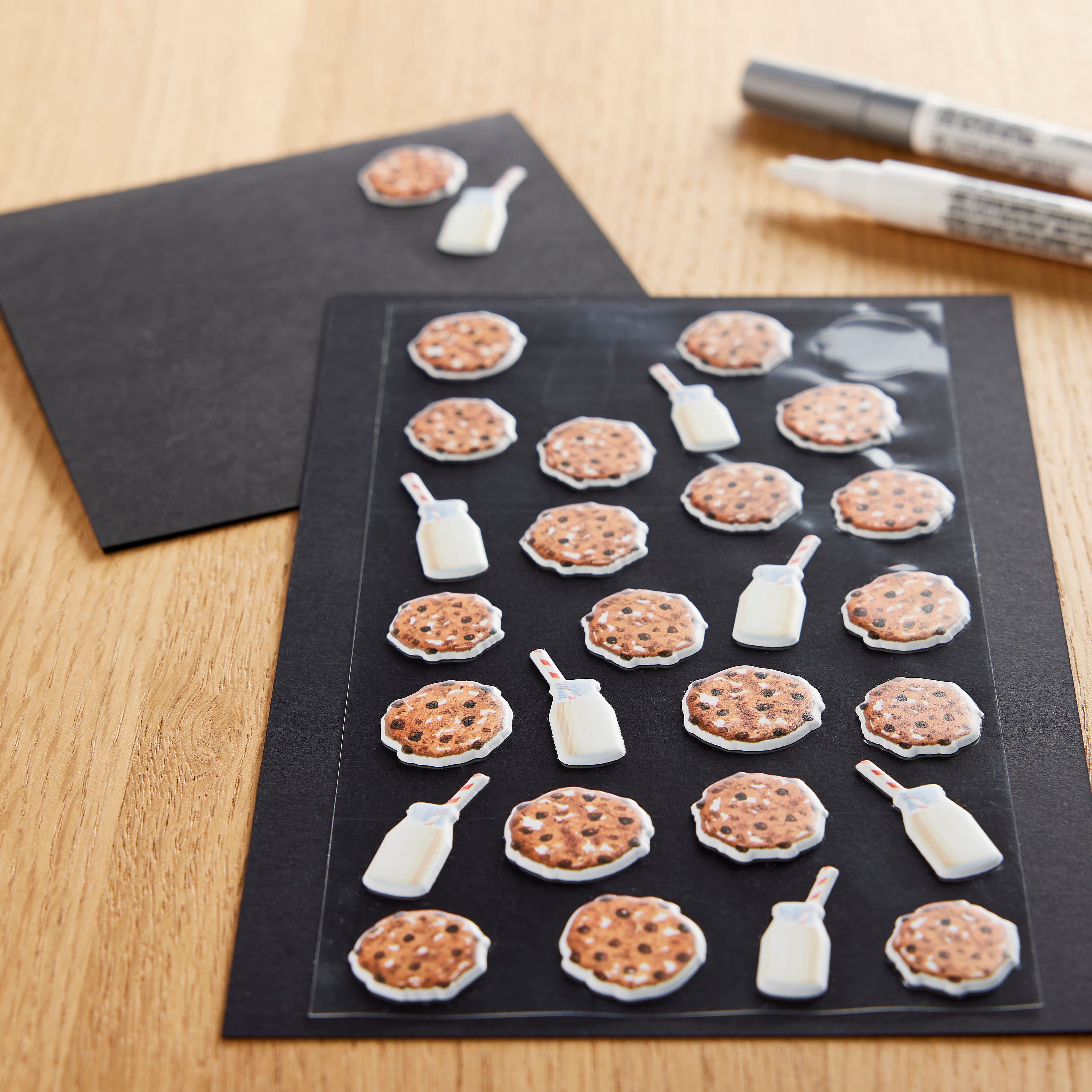 Cookies &#x26; Milk Puffy Stickers by Recollections&#x2122;