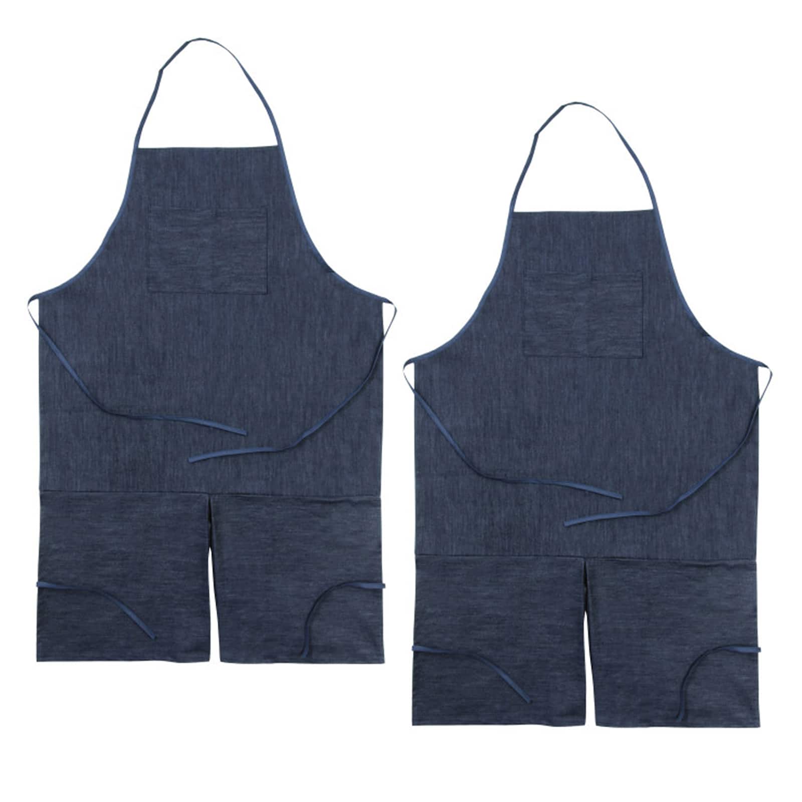 6 Packs: 2 ct. (12 total) Creativity Street® Dark Blue Adult Denim Aprons