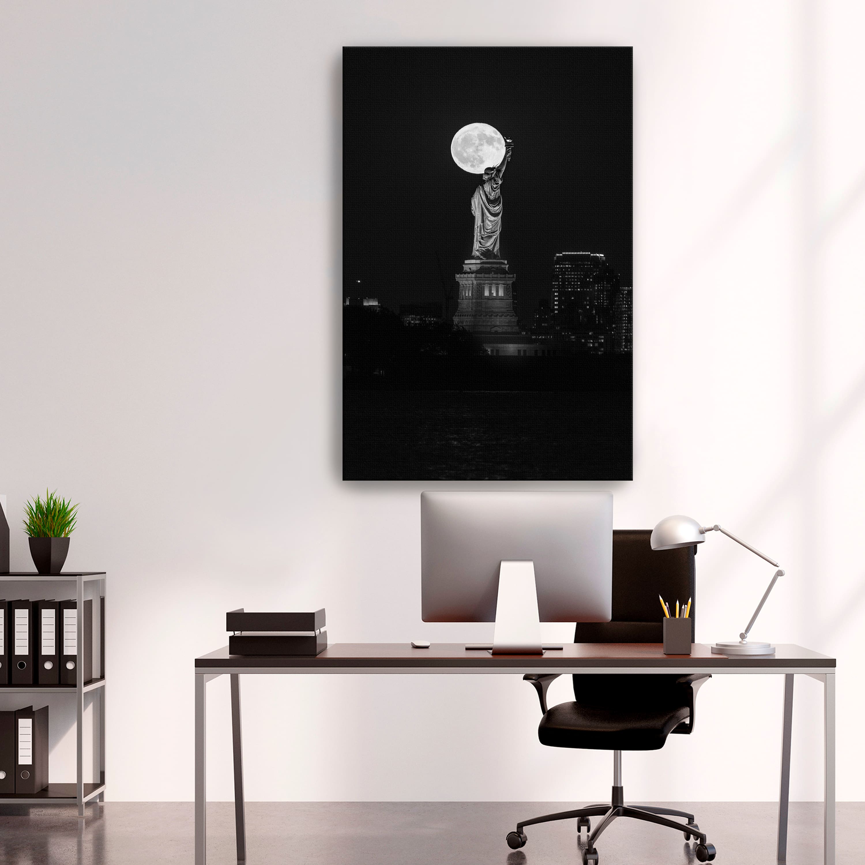 Lumaprints New York Full Moon Giclée Canvas