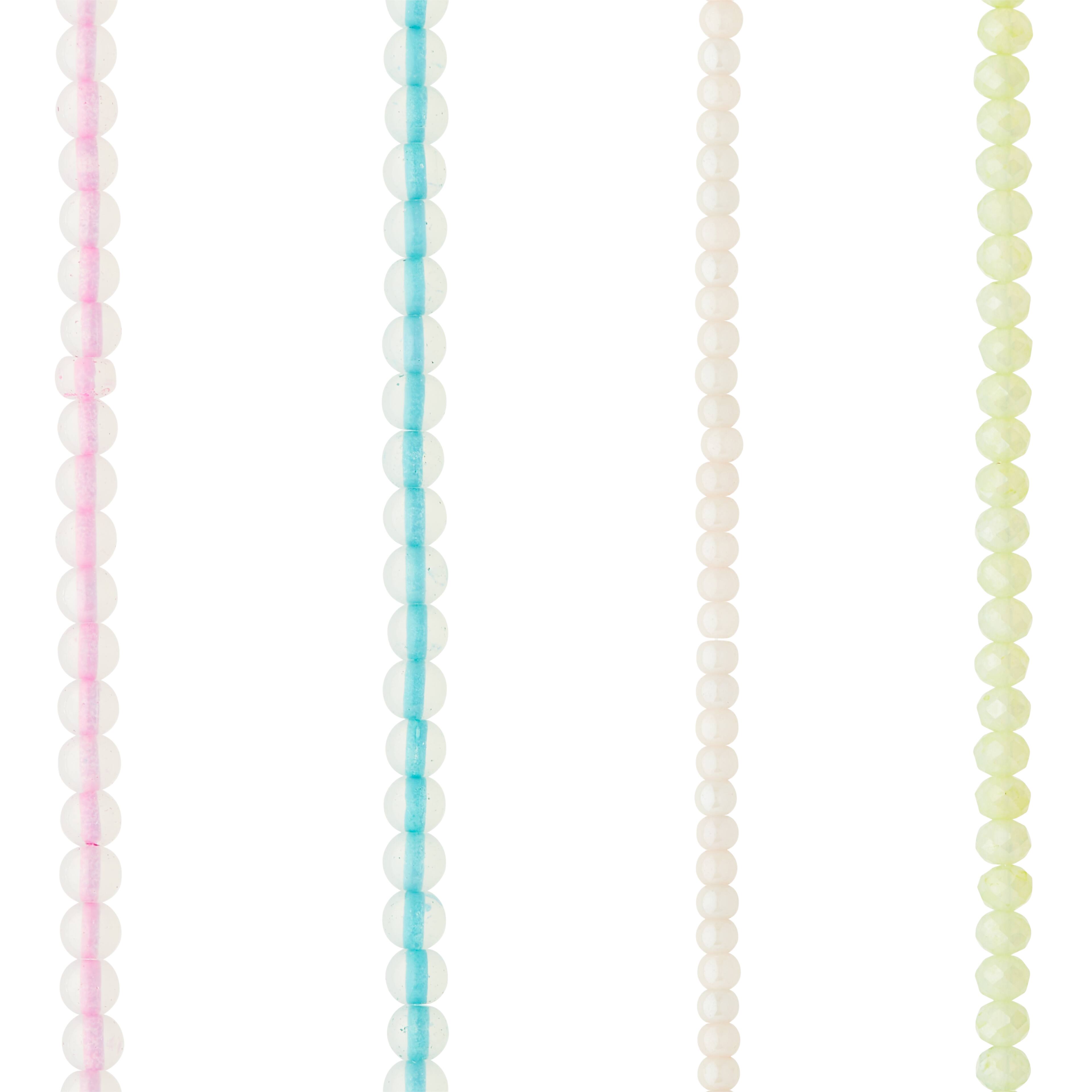12 Pack: Pastel Faceted Rondelle Beads by Bead Landing™