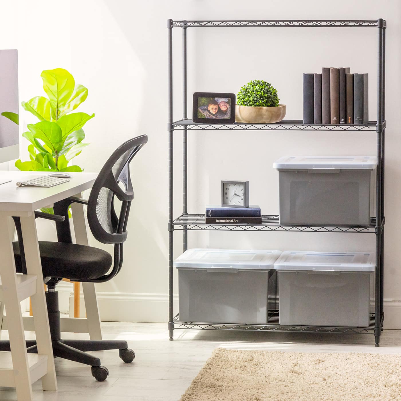 IRIS Gray Snap Tight Plastic Letter & Legal File Organizer Box, 3ct.