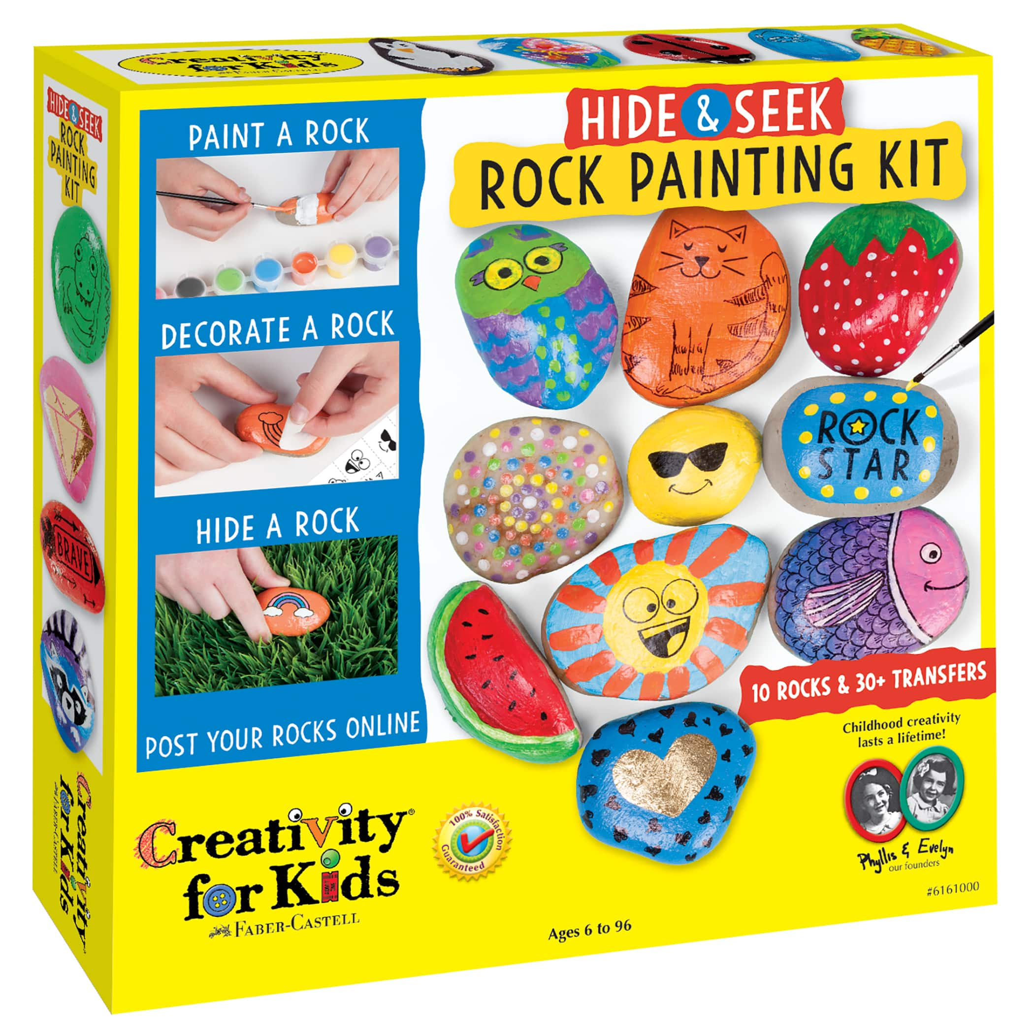 Arts & Crafts Supplies Kit with Storage Bin - Crafting Materials Box Kits  for School or Gift Ages 3 to 8