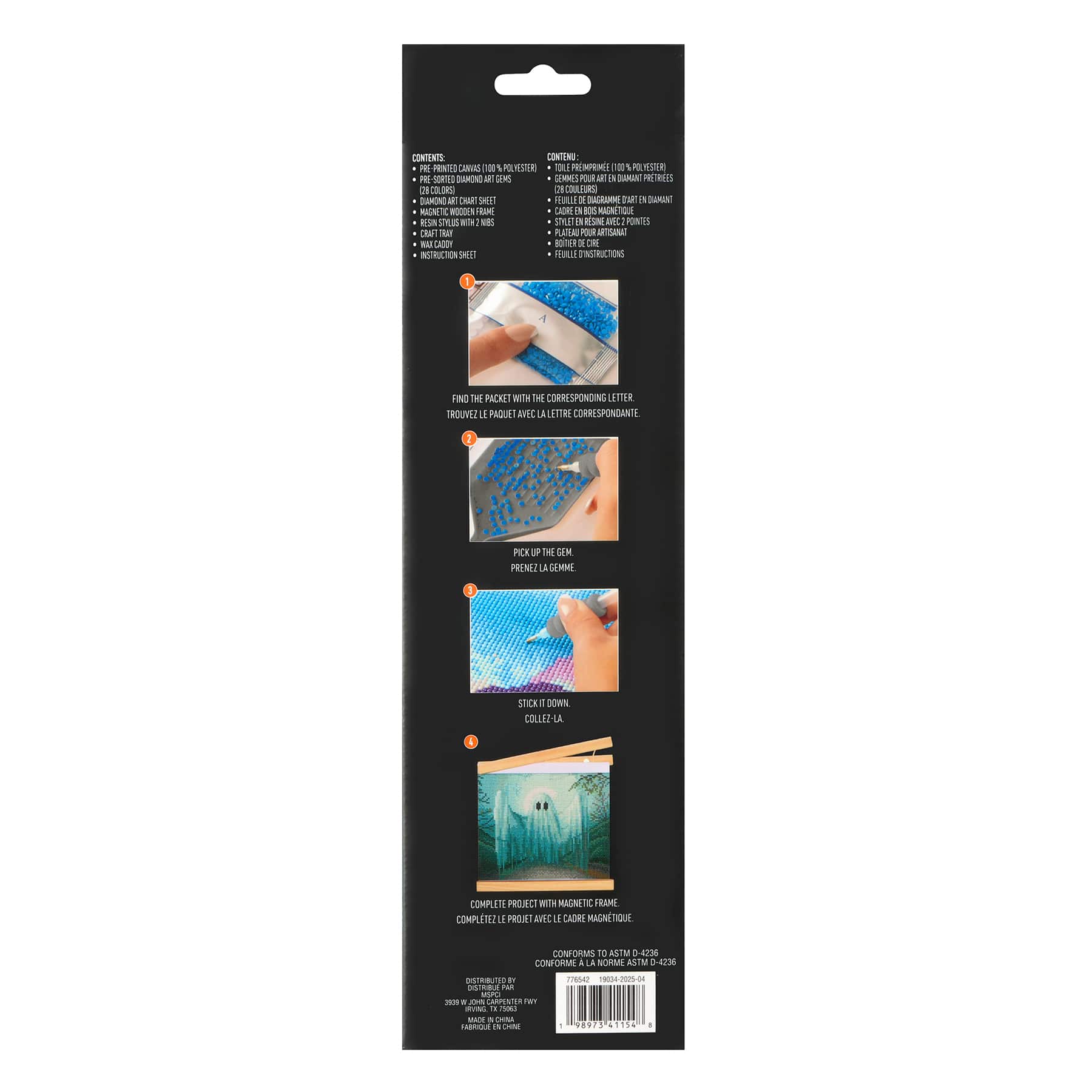 8&#x22; x 10&#x22; Ghost Diamond Art Kit with Magnetic Frame by Make Market&#xAE;