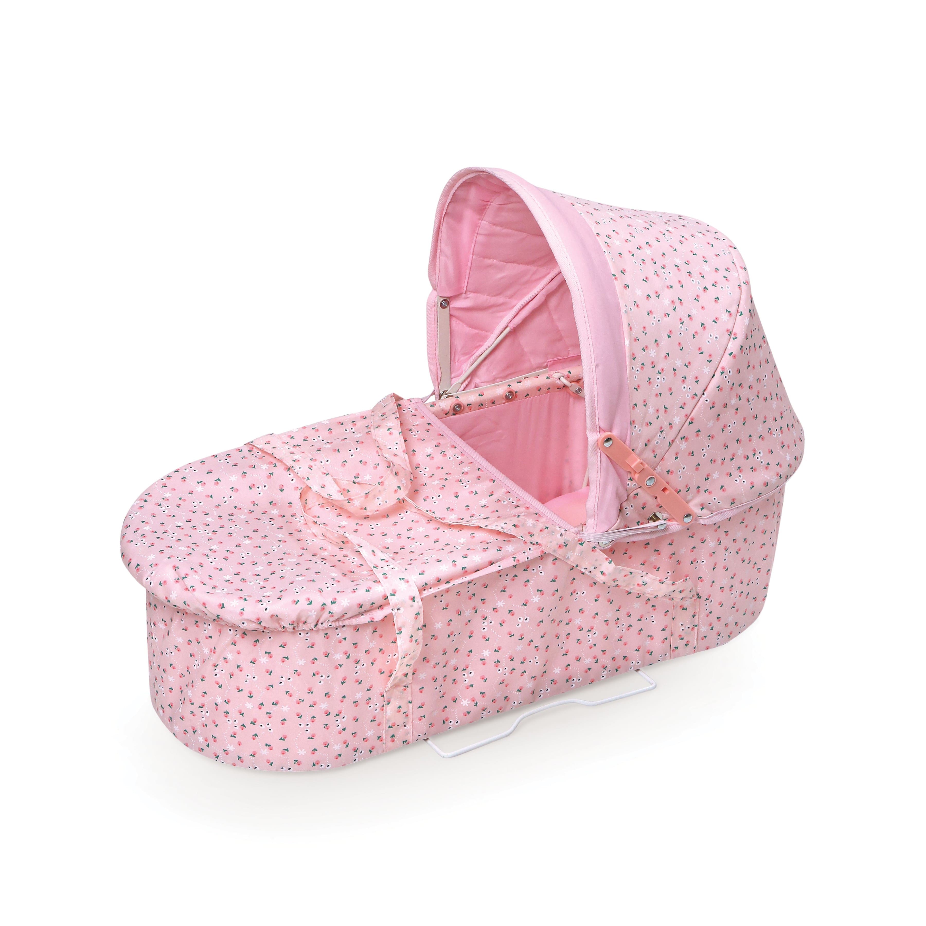 Badger Basket Pink Rosebud Just Like Mommy 3-in-1 Doll Pram, Carrier & Stroller