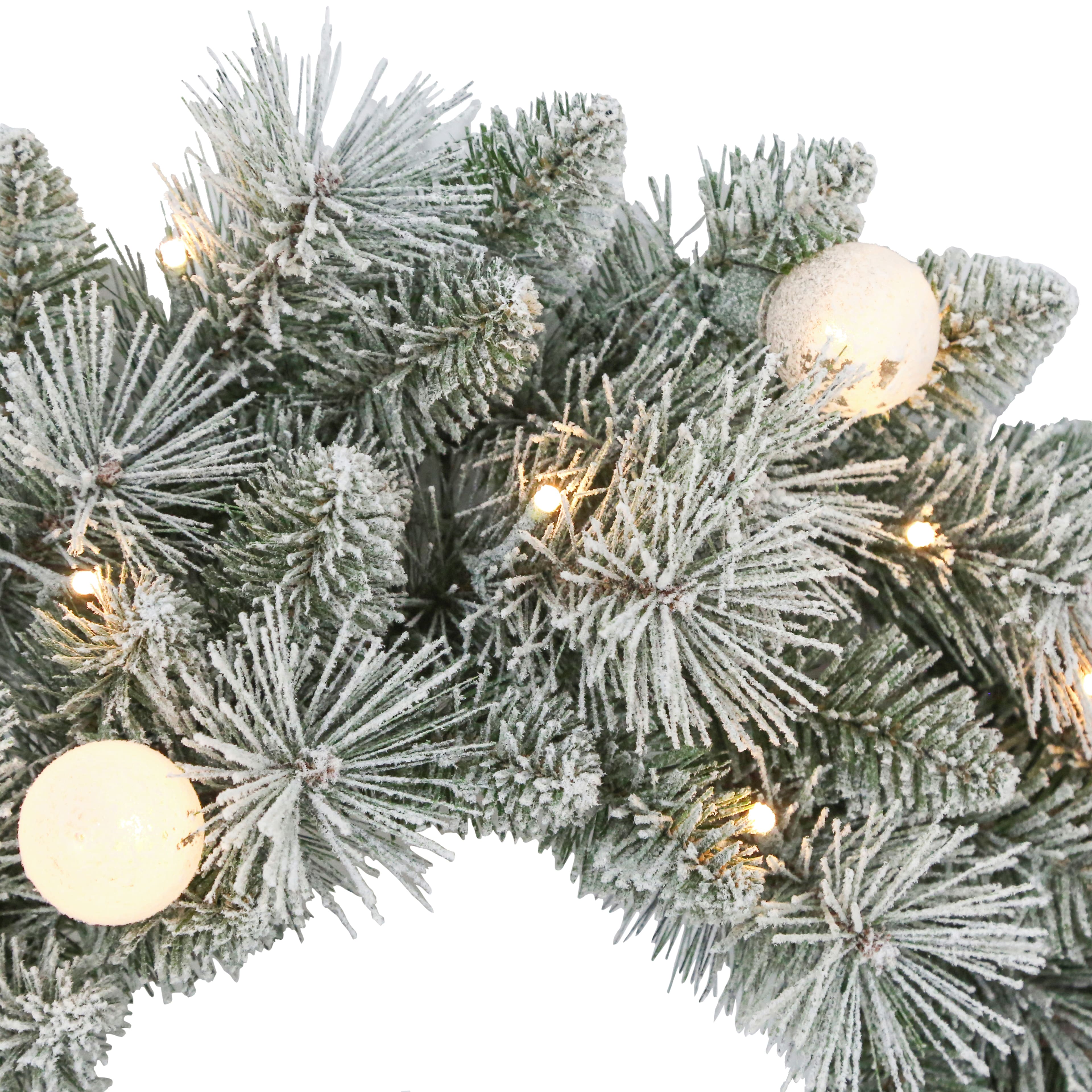 24&#x22; Pre-Lit Glacier Fir Wreath by Ashland&#xAE;