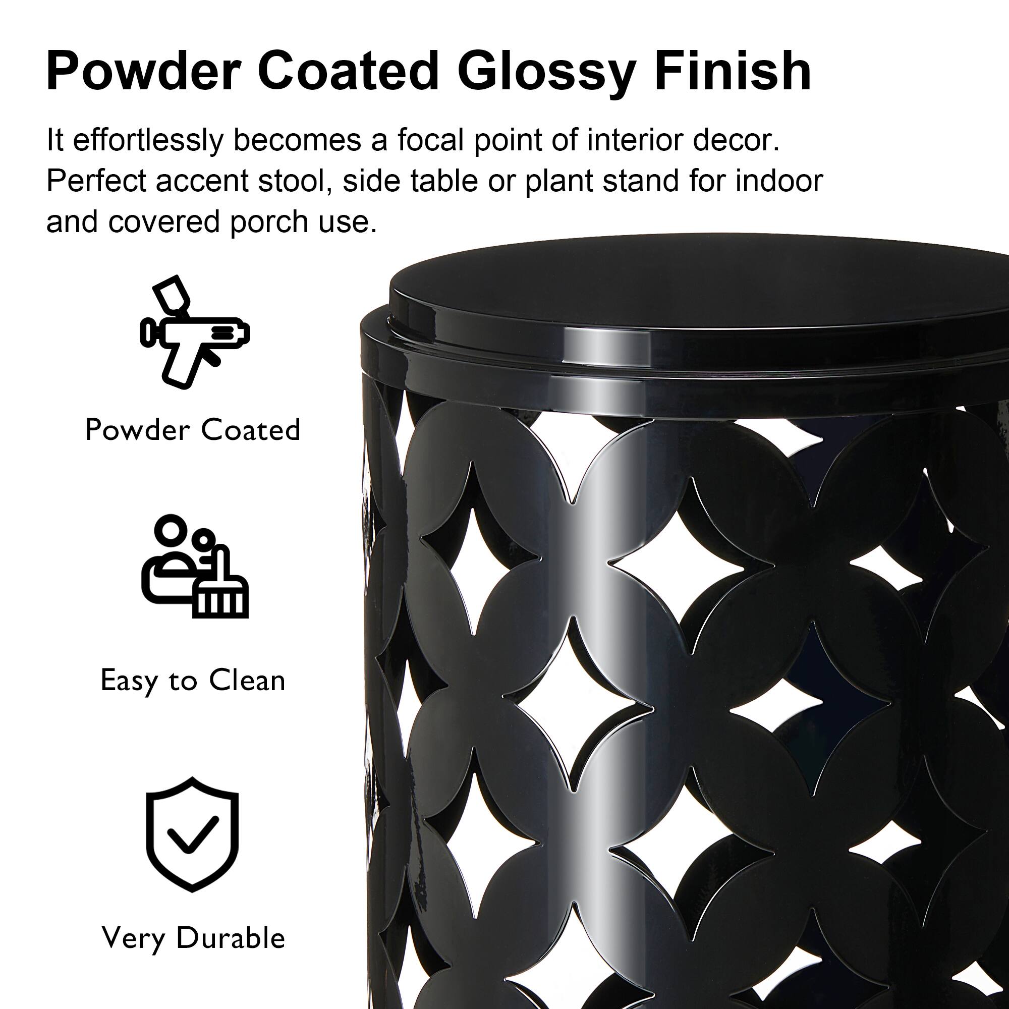 Glitzhome® Modern Heavy Duty Metal Frame Side Table Set