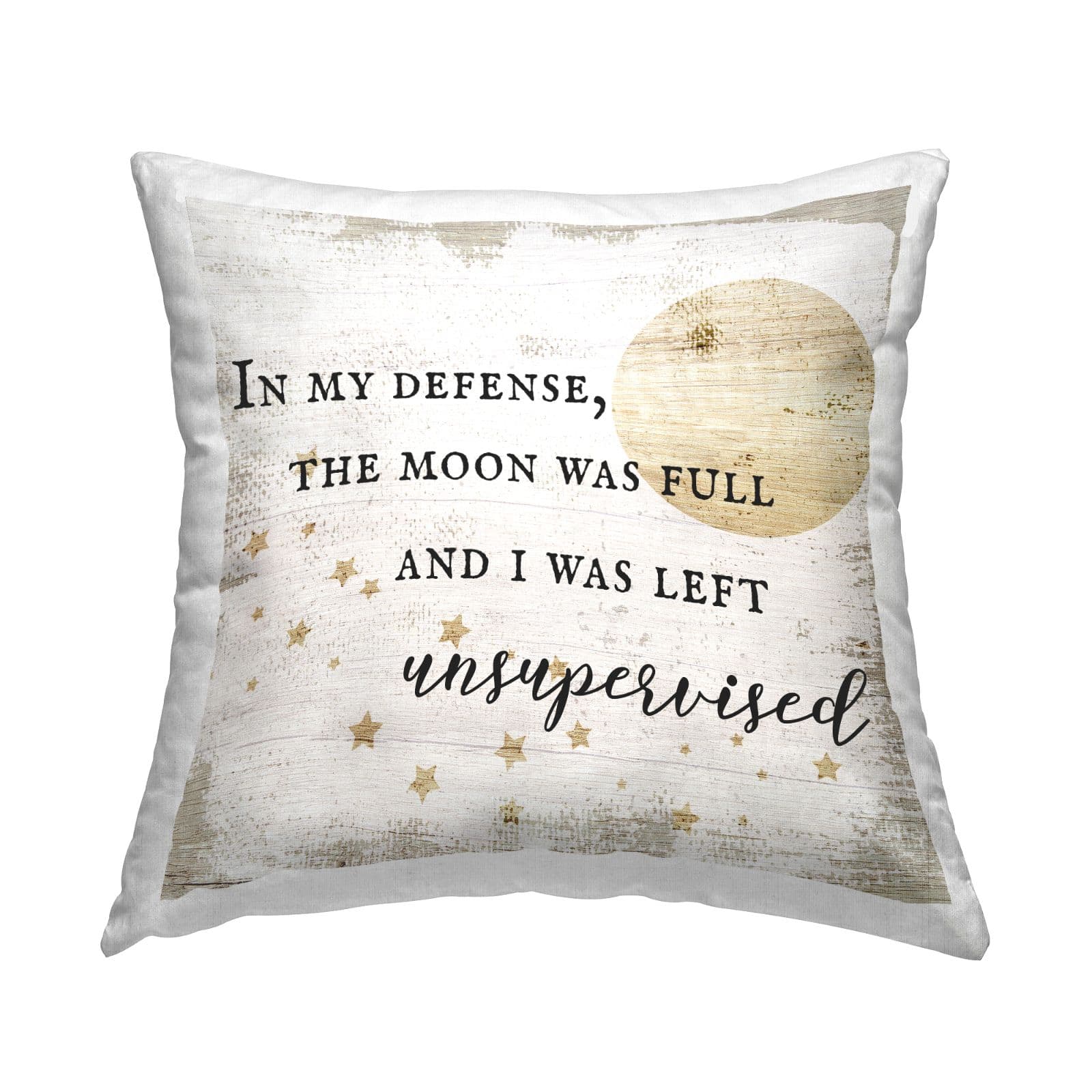 Stupell Industries The Moon Was Full Rustic Literature Quote Throw Pillow, 18&#x22; x 18&#x22;