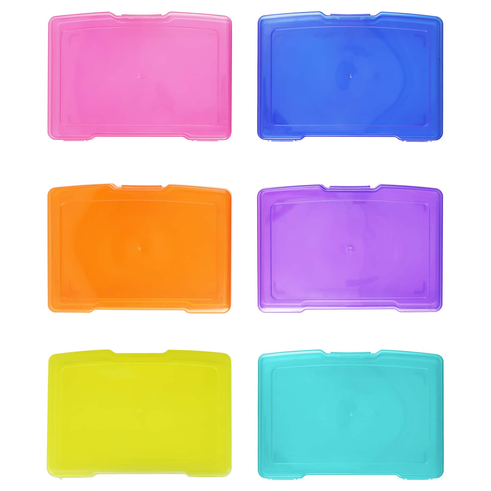 4&#x22; x 6&#x22; Rainbow Plastic Photo Storage Boxes, 6ct. by Simply Tidy&#xAE;