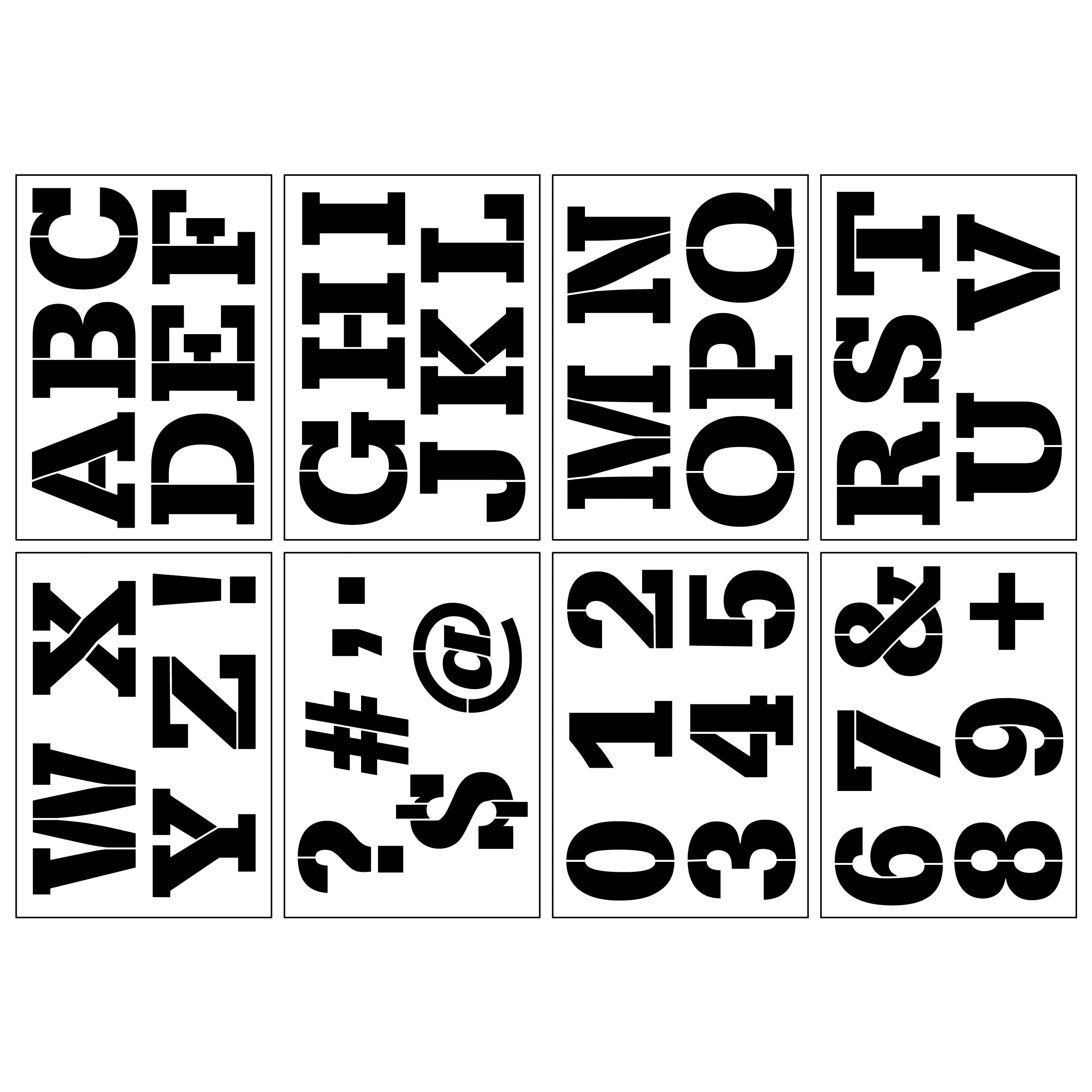 Military Letter and Number Stencil Sets