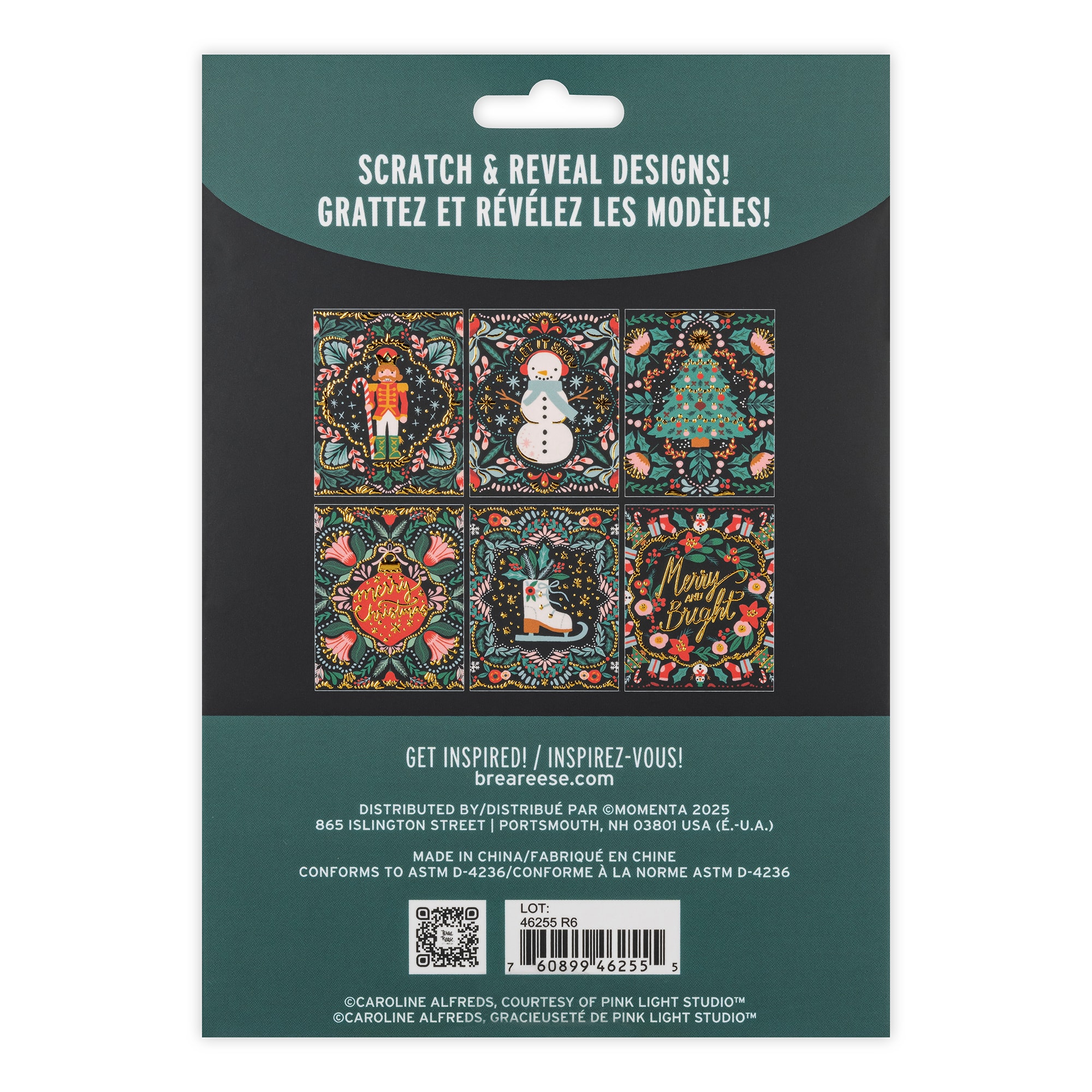 Brea Reese&#x2122; Holiday Mandala Scratch Art Card Kit