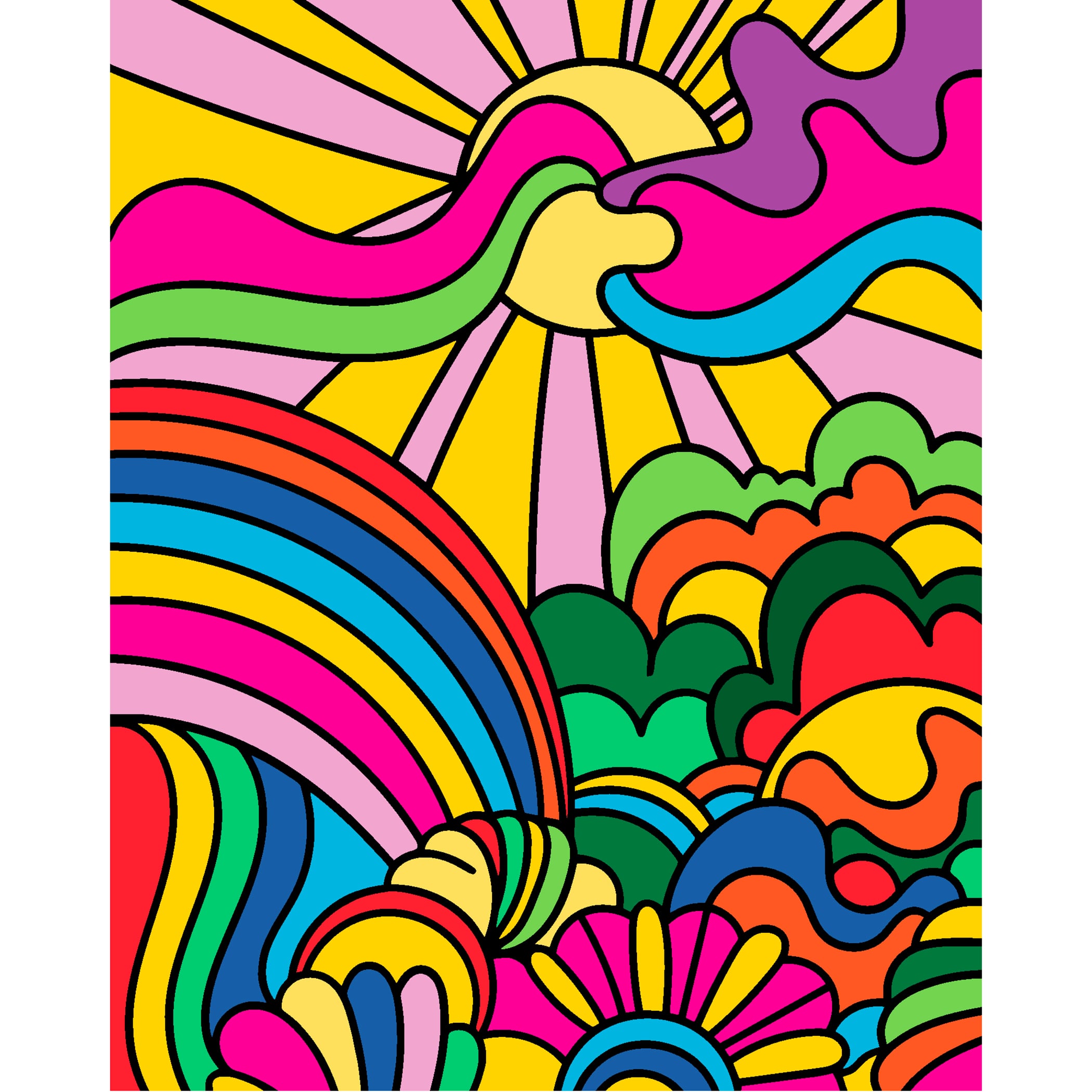 Groovy Rainbow Paint-by-Number Kit by Artist&#x27;s Loft&#x2122;