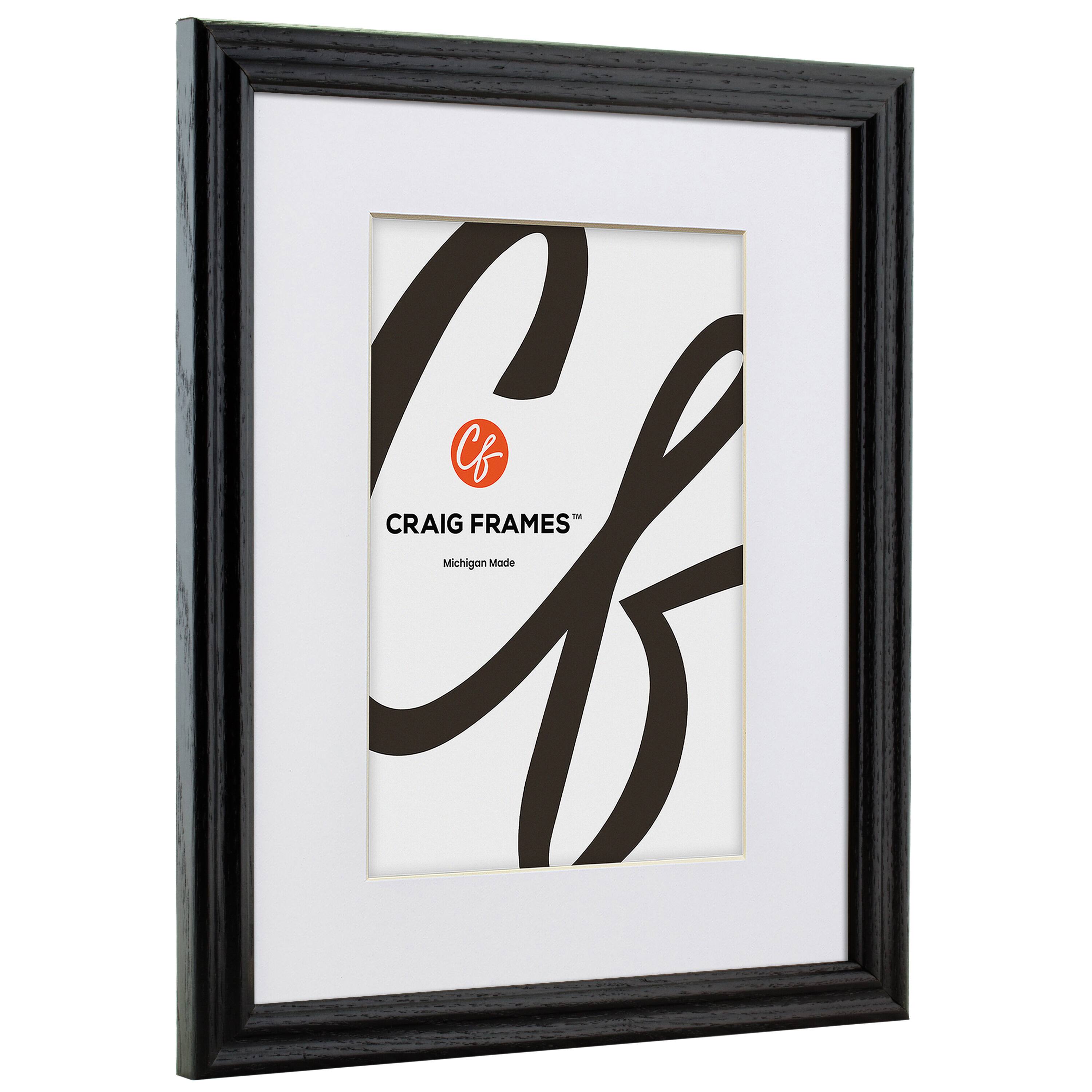Craig Frames 4 Pack: Wiltshire 200 Ebony Picture Frame with Mat