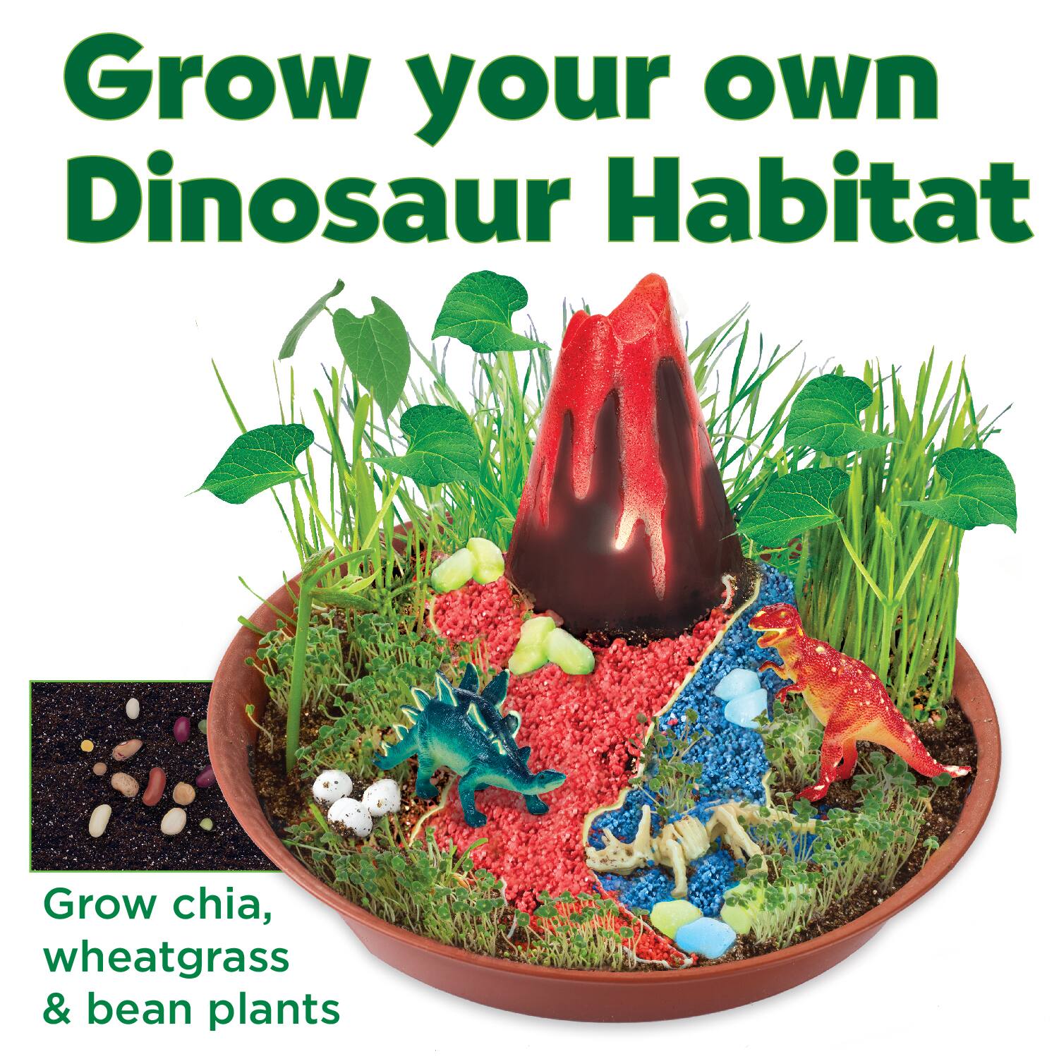 Creativity for Kids Grow N&#x27; Glow Dinosaur Habitat Kit
