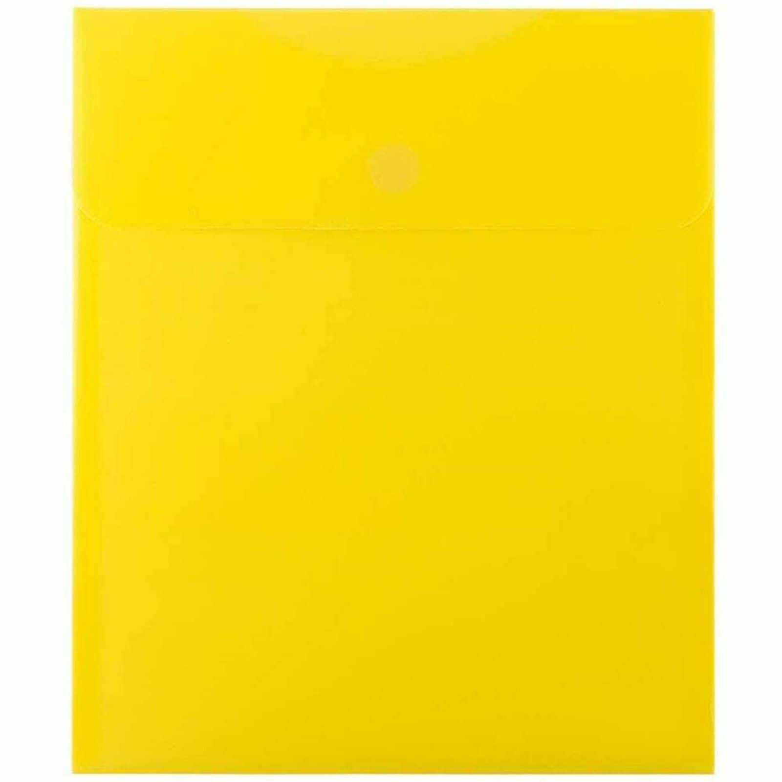 JAM Paper Open End Plastic Envelopes with Hook &#x26; Loop Closure, 24ct.