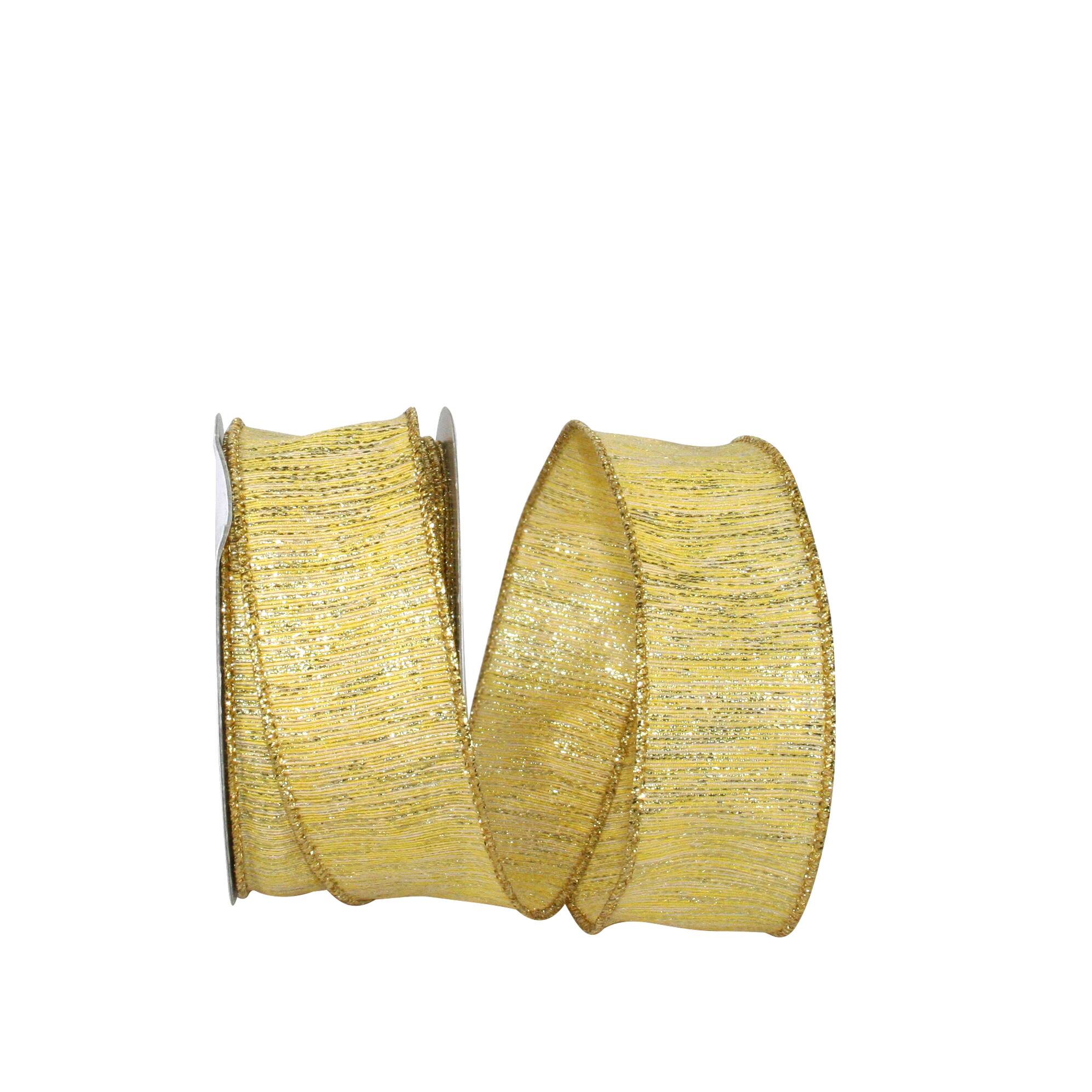 JAM Paper 1.5" x 10yd. Lamé Dupioni Wired Ribbon