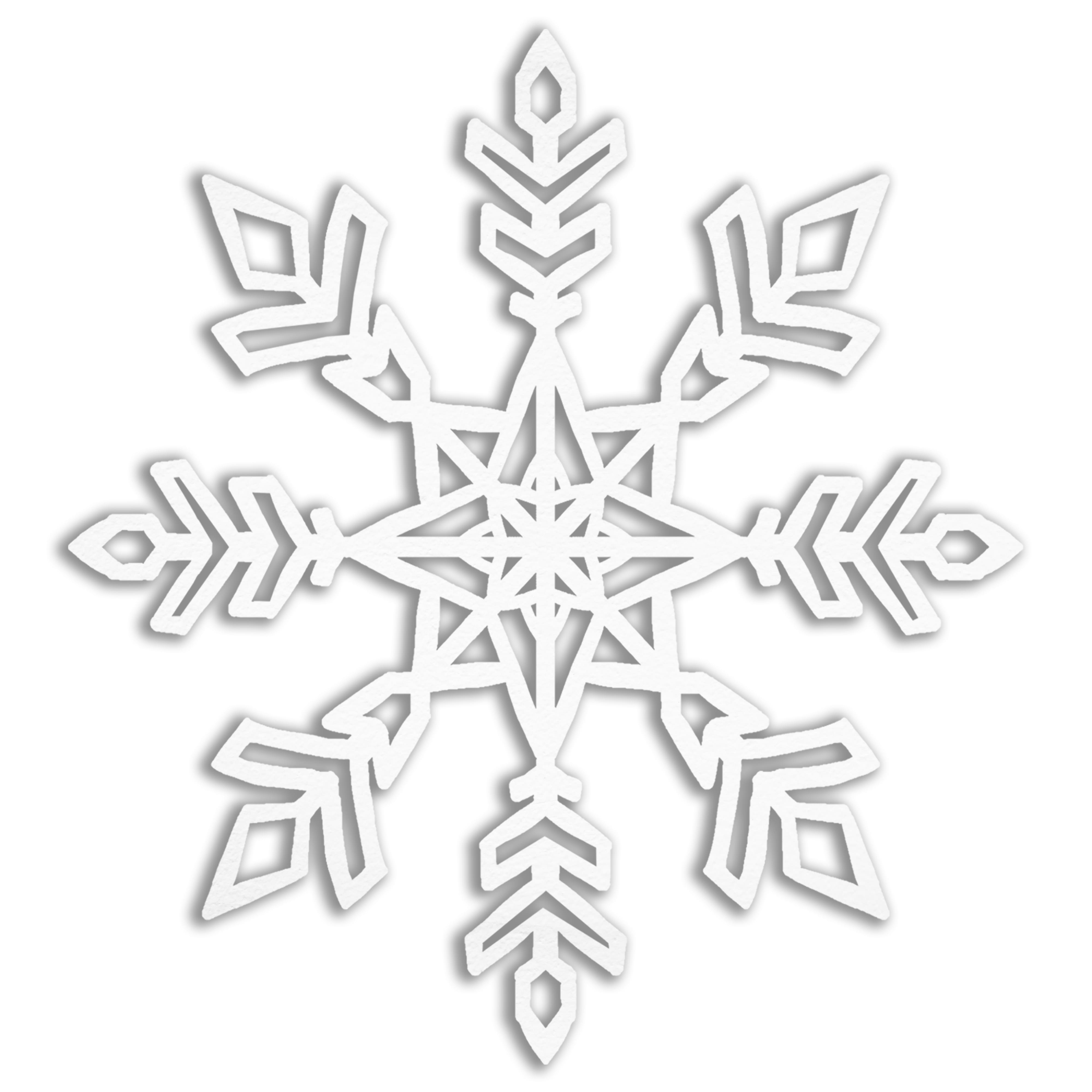 4&#x22; Intricate Snowflake Metal Ornament