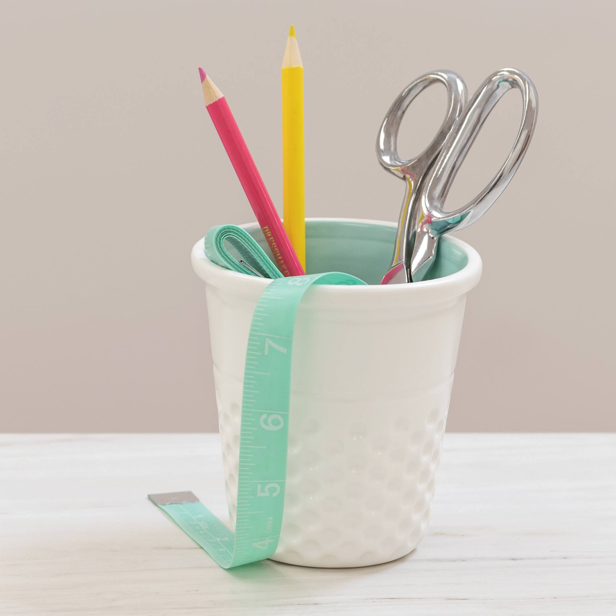 Dritz® Novelty Ceramic Thimble Container