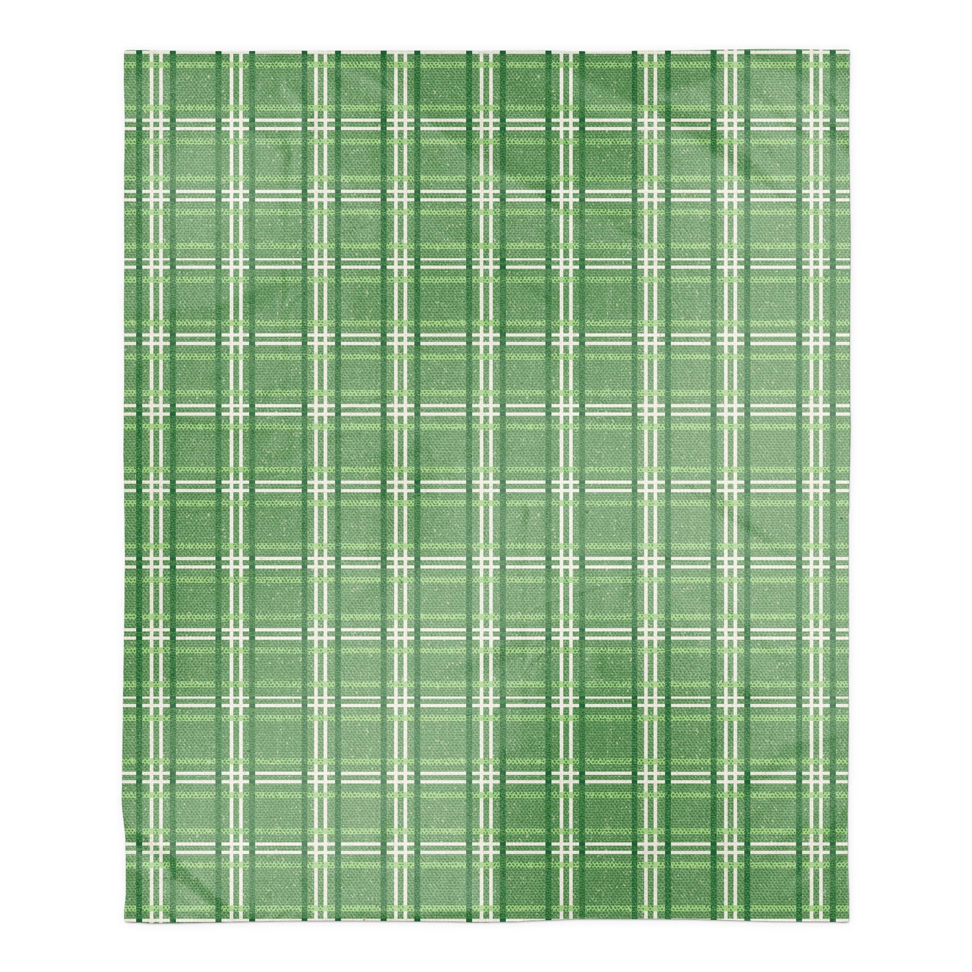 St. Patrick's Day Plaid Sherpa Fleece Blanket