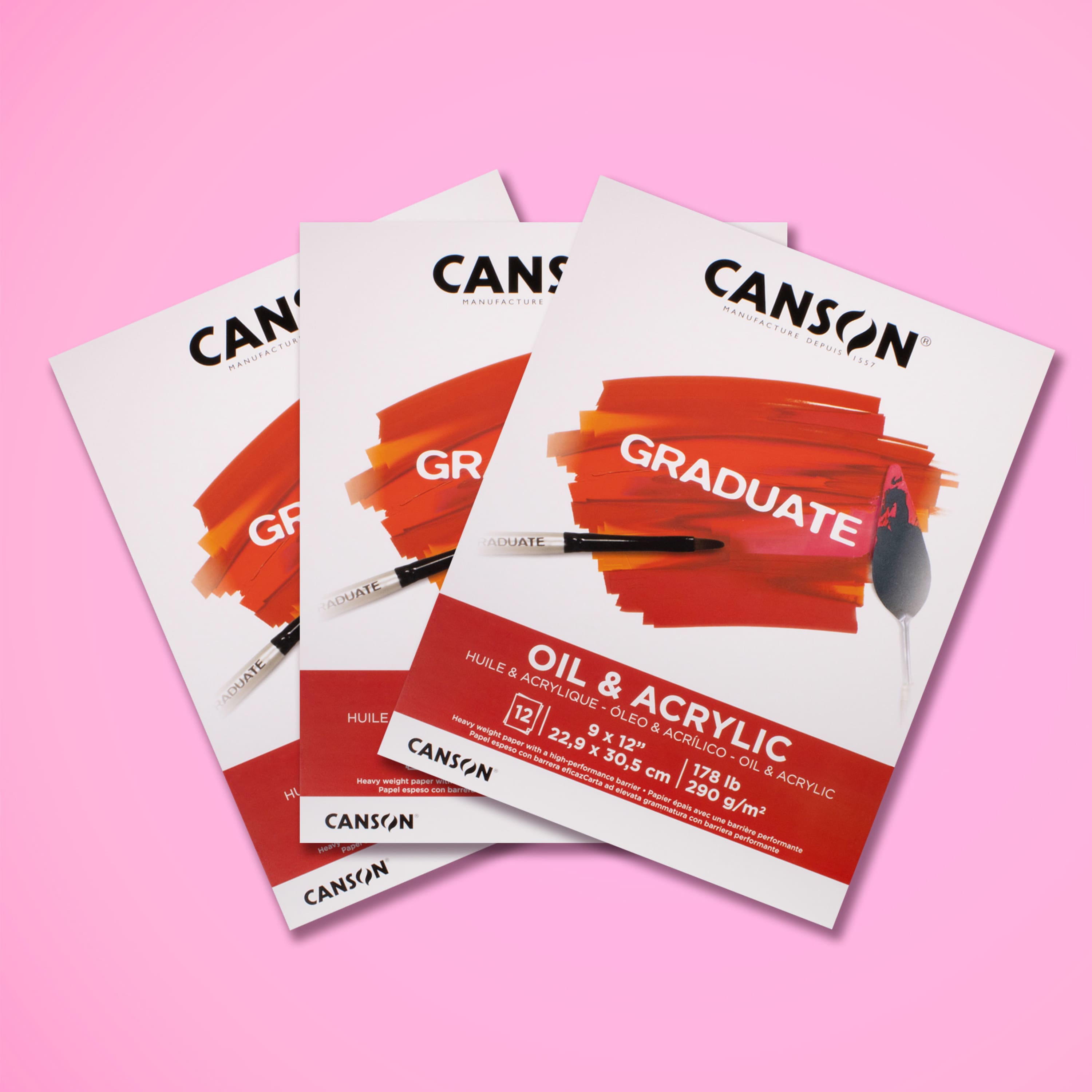 Canson&#xAE; Graduate Foldover Oil &#x26; Acrylic Pad, 9&#x22; x 12&#x22;