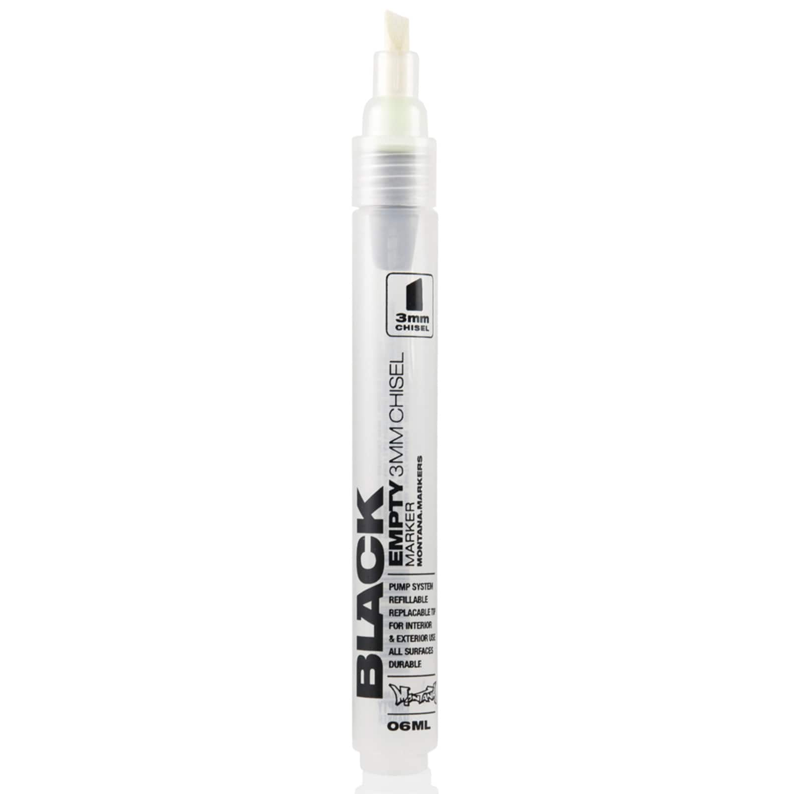 Montana Black 3mm Chisel Tip Empty Marker from Michaels