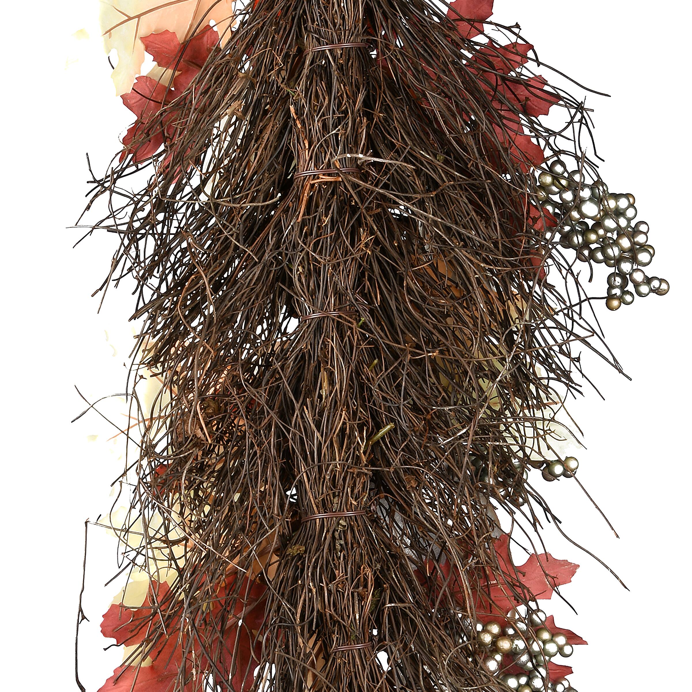 24" Harvest Maple Leaf Teardrop Swag