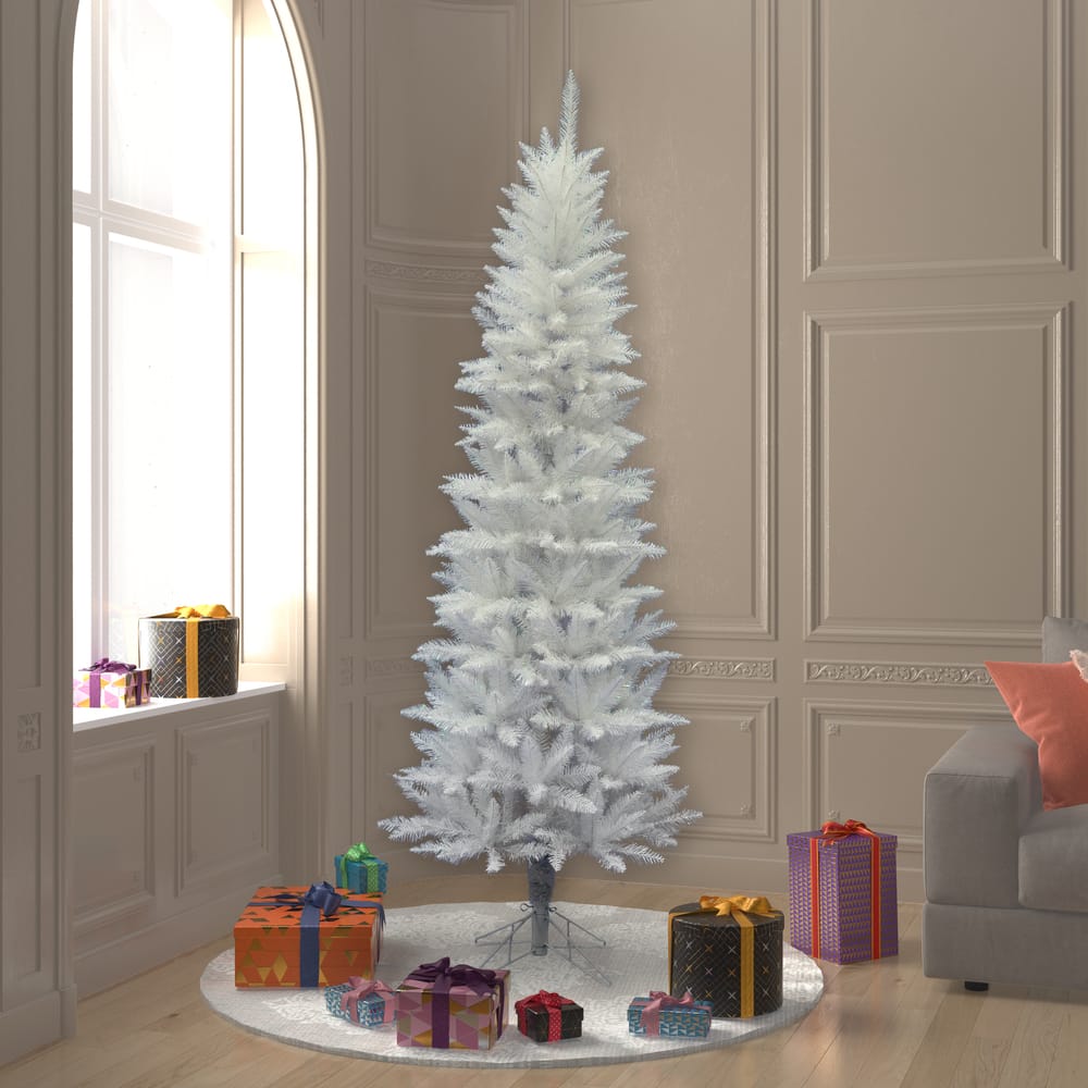 7.5ft. Unlit Sparkle White Spruce Artificial Christmas Tree