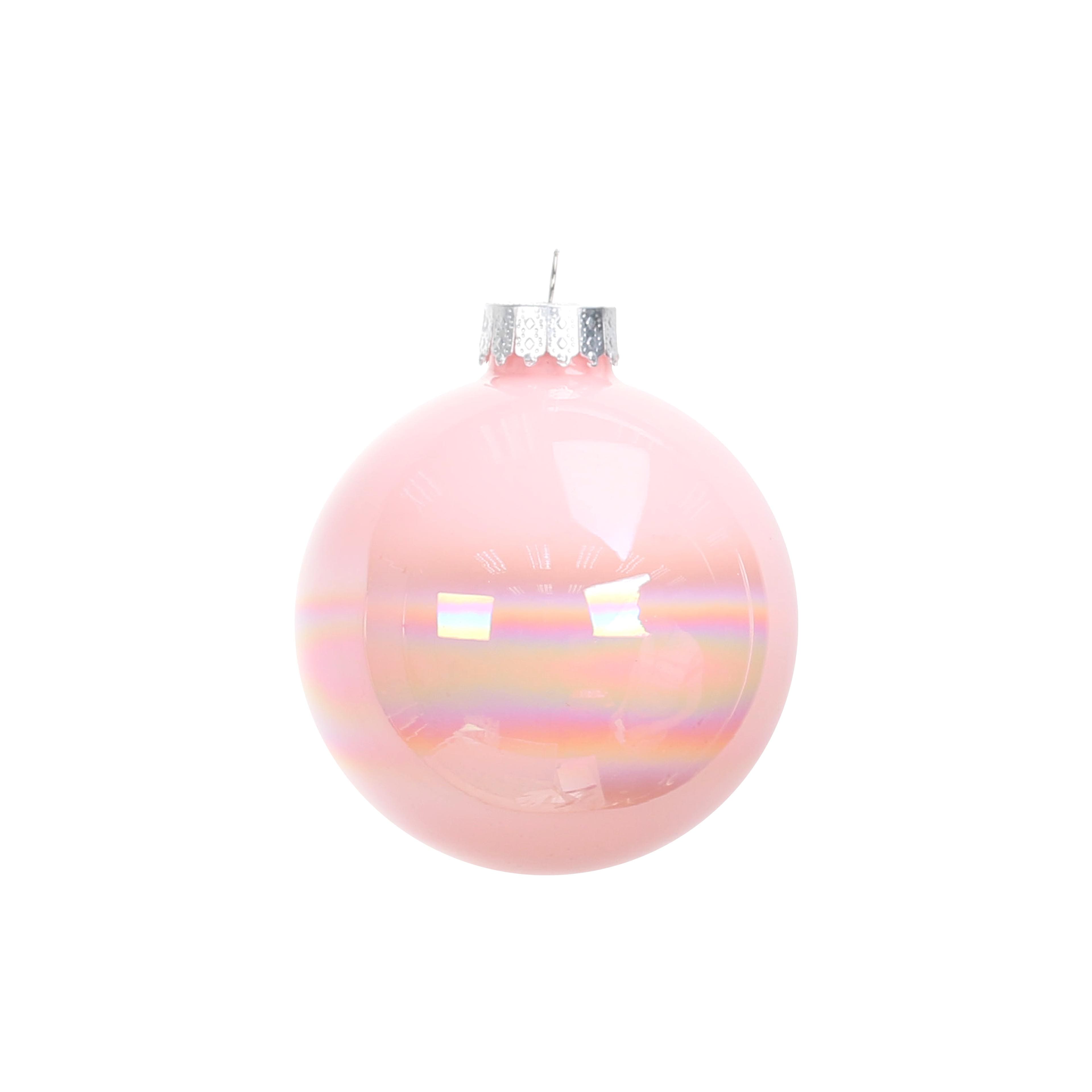 6 Pack 3&#x22; Pink Glass Ball Ornaments by Ashland&#xAE;