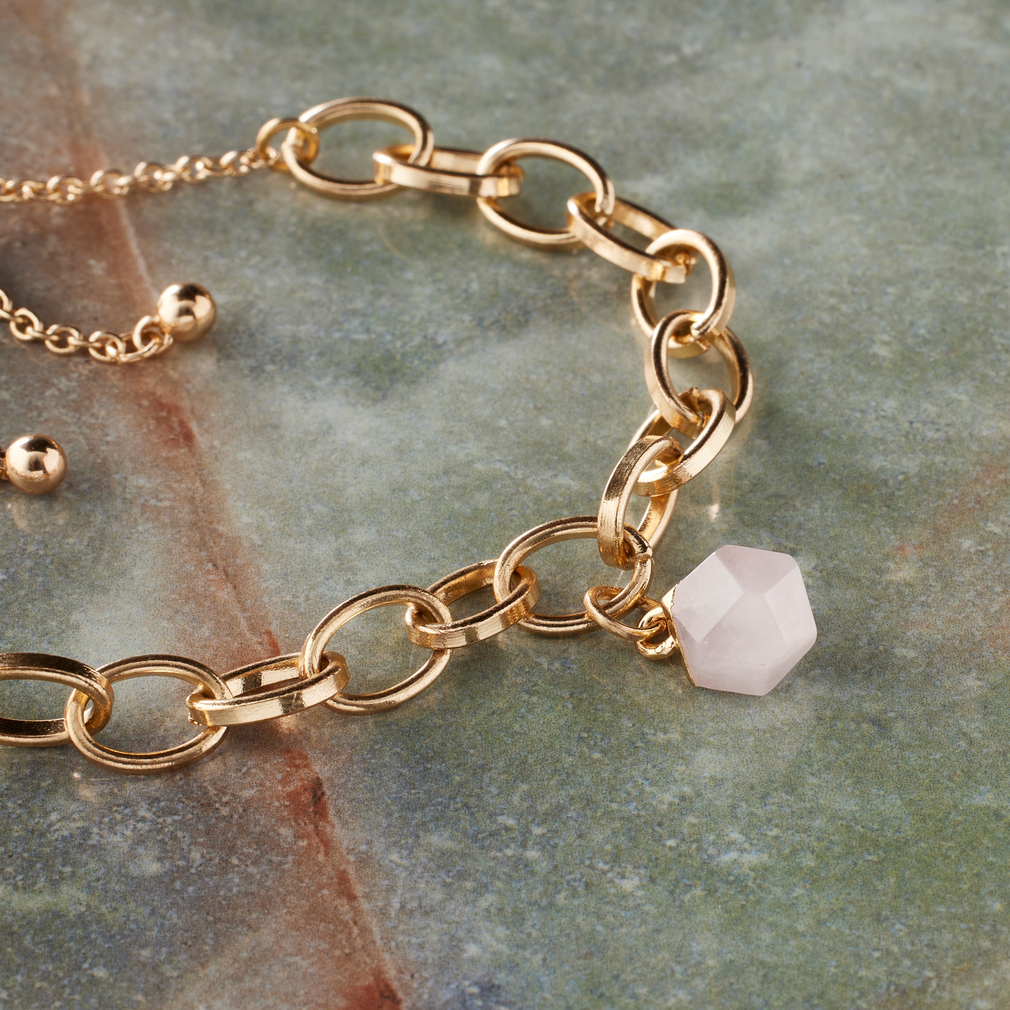Natural Stone Faceted Ball Charm by Bead Landing&#x2122;