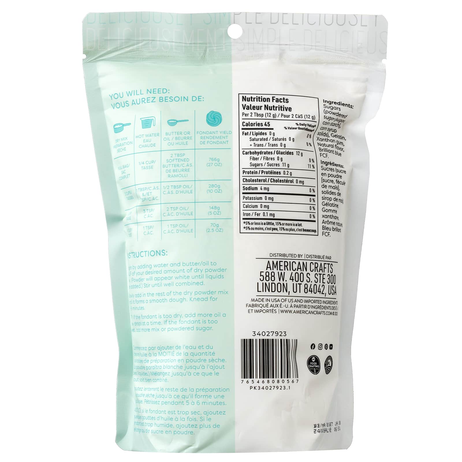 Sweetshop&#x2122; Vanilla Fondant Mix