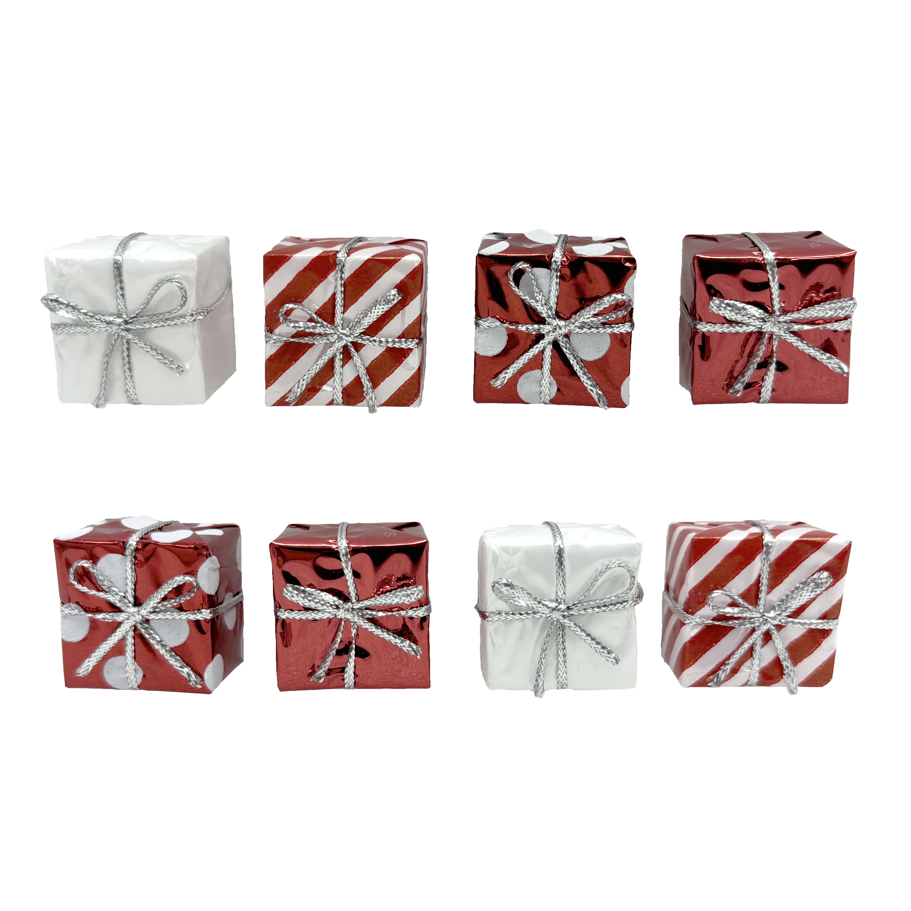 Mini Red &#x26; White Gift Decorations by Ashland&#xAE;