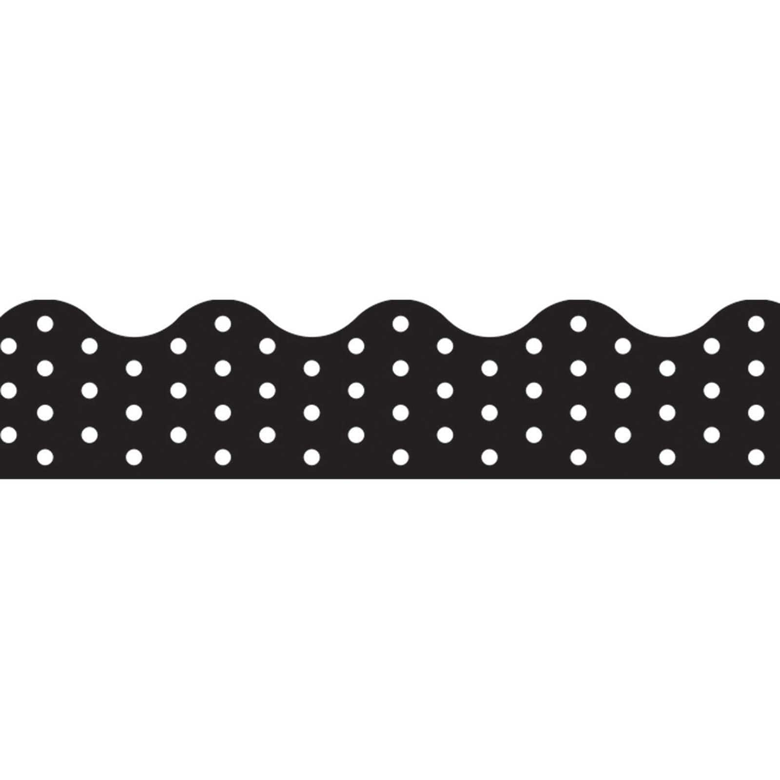 Trend Enterprises&#xAE; Terrific Trimmers&#xAE; Polka Dots Black Borders, 234ft.