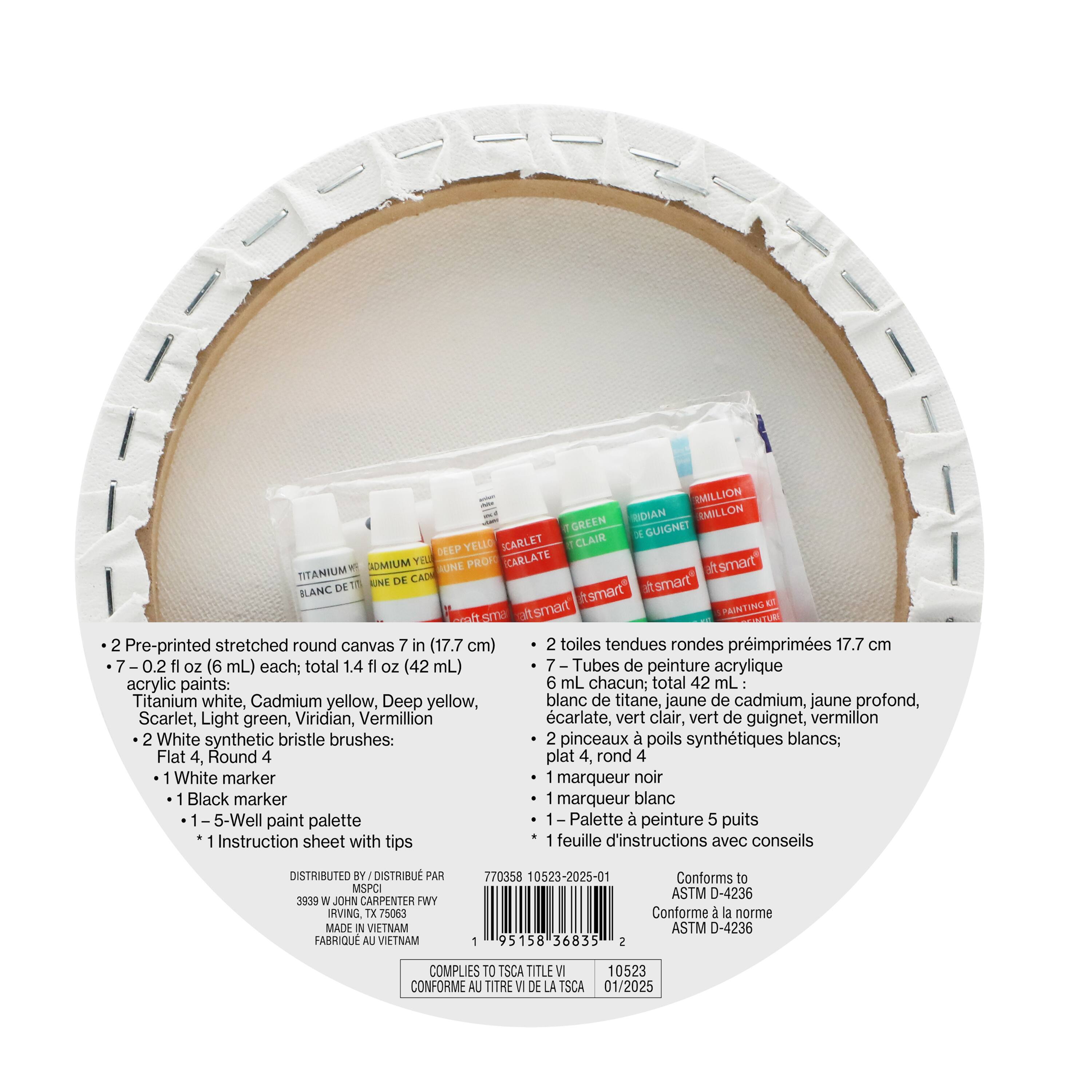 7&#x22; Fruit Round Canvas Painting Kit by Craft Smart&#xAE;
