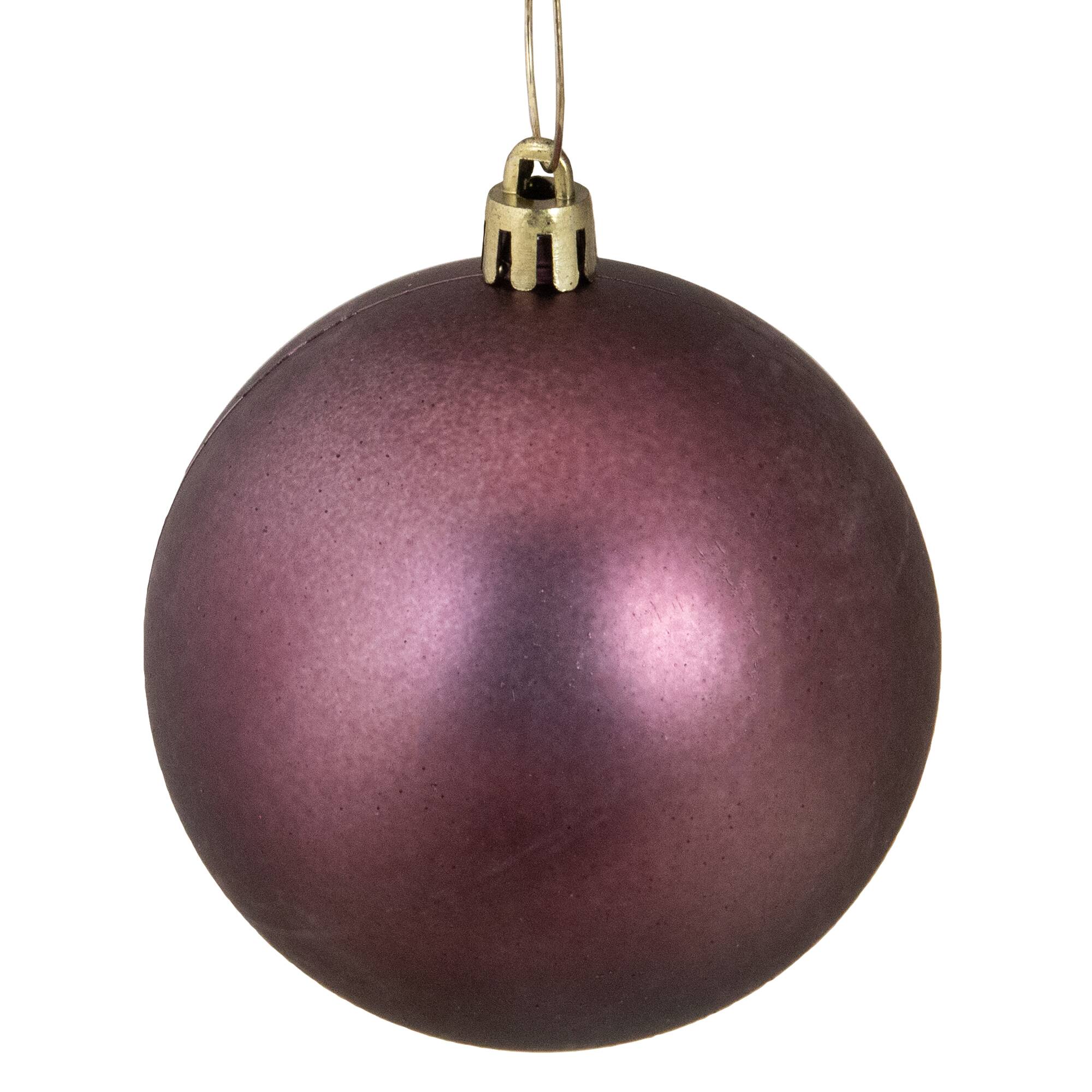 32ct. 3.25&#x22; 4-Finish Mulberry Shatterproof Ball Ornaments